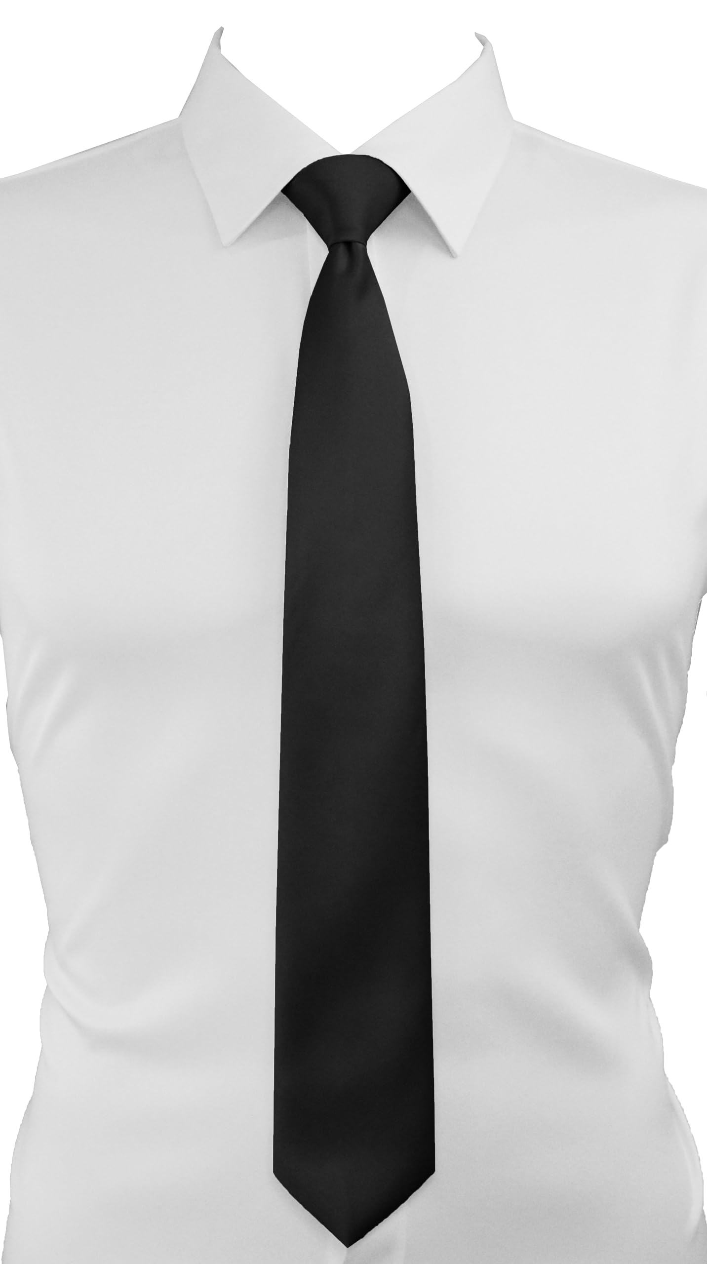 Men's Solid Color Formal Tie & Pocket Square Set - Neckties for Office & Wedding