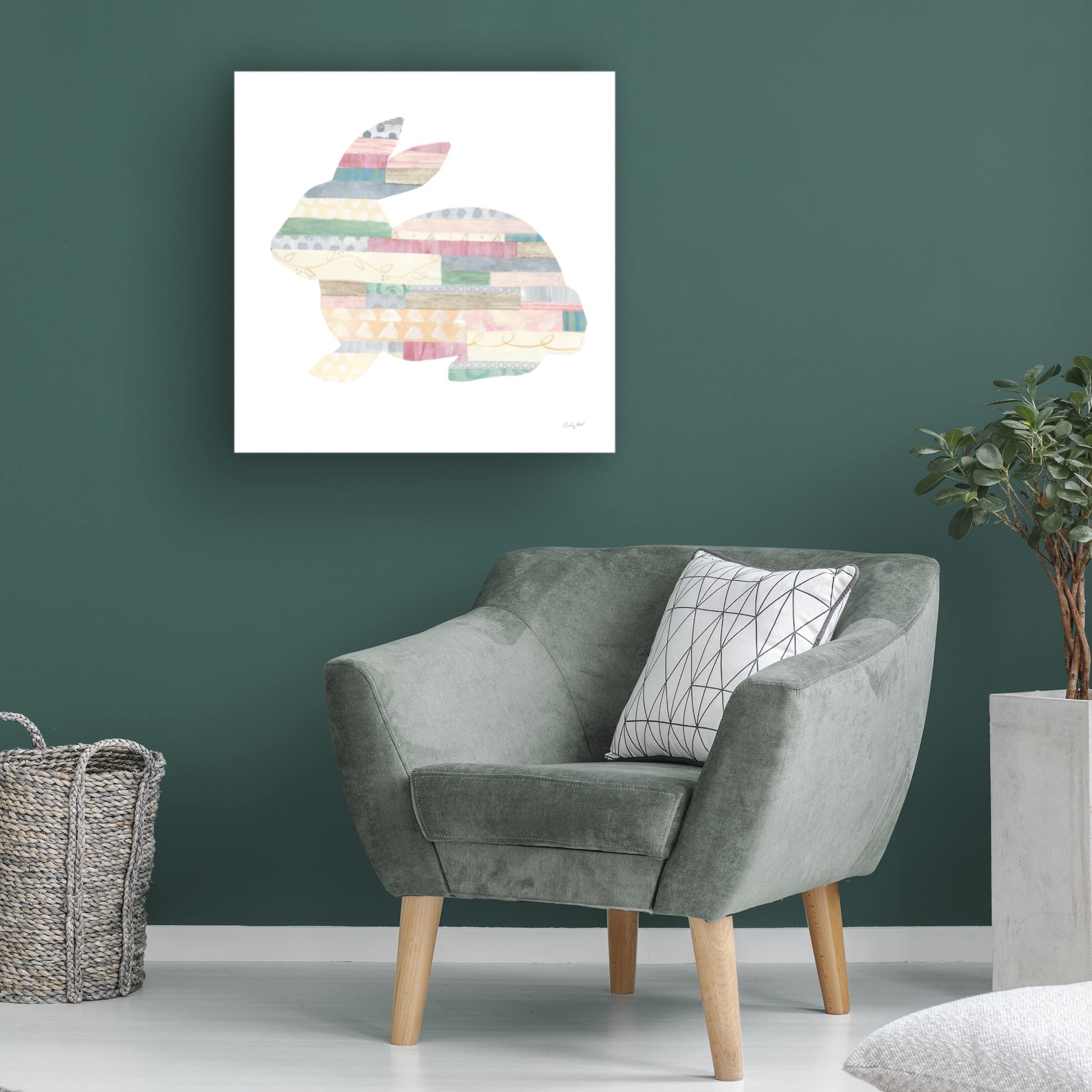 Trademark Fine Art 'Spring into Easter IV' Canvas Print by Courtney Prahl - Easter Home Decor, Wall Art for Living Room & Bedroom