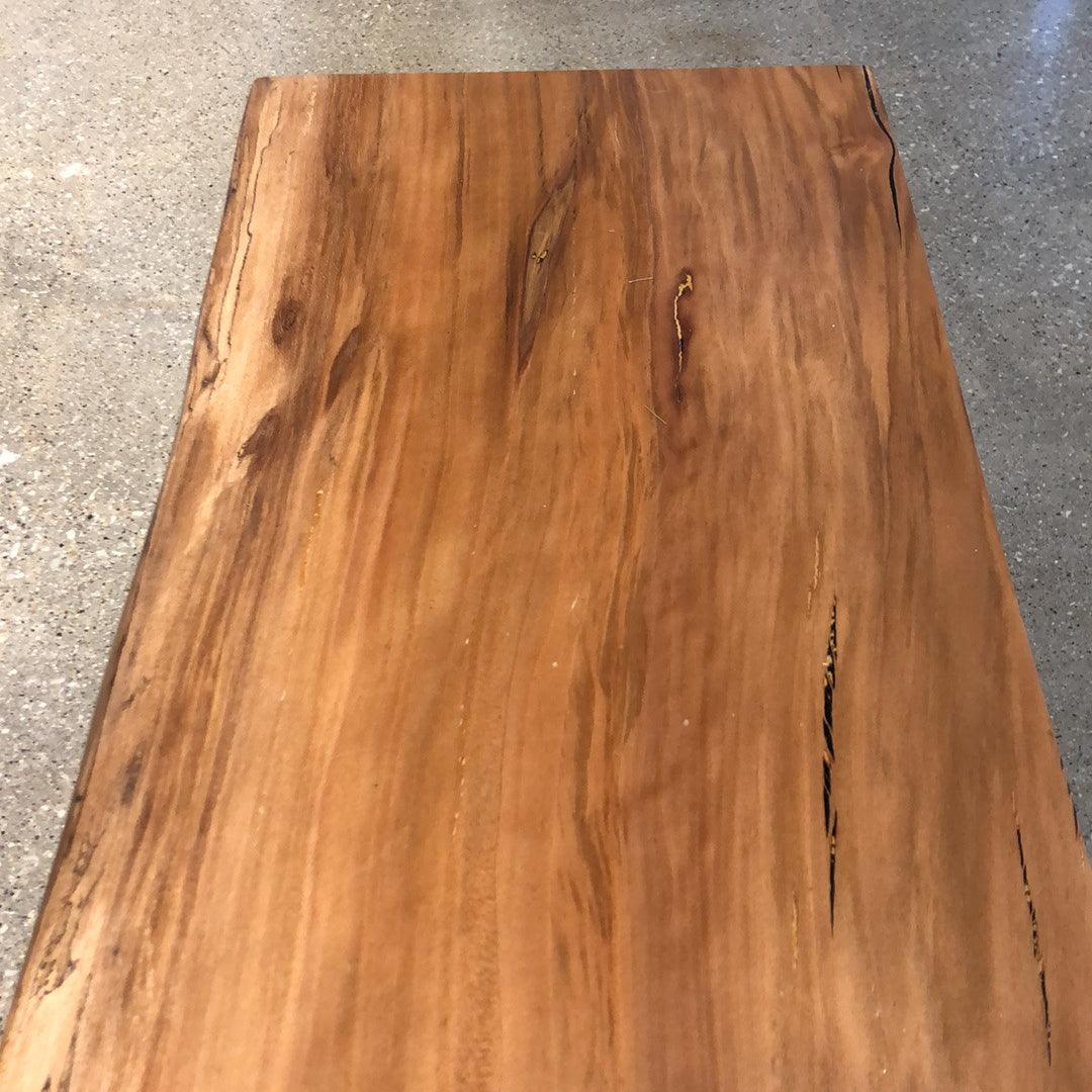 Custom Live Edge Sycamore Wood Waterfall Bench - Handcrafted Coffee Table & Bench for Living Room, Patio, or Garden - Rustic Wooden Furniture for Home Decor
