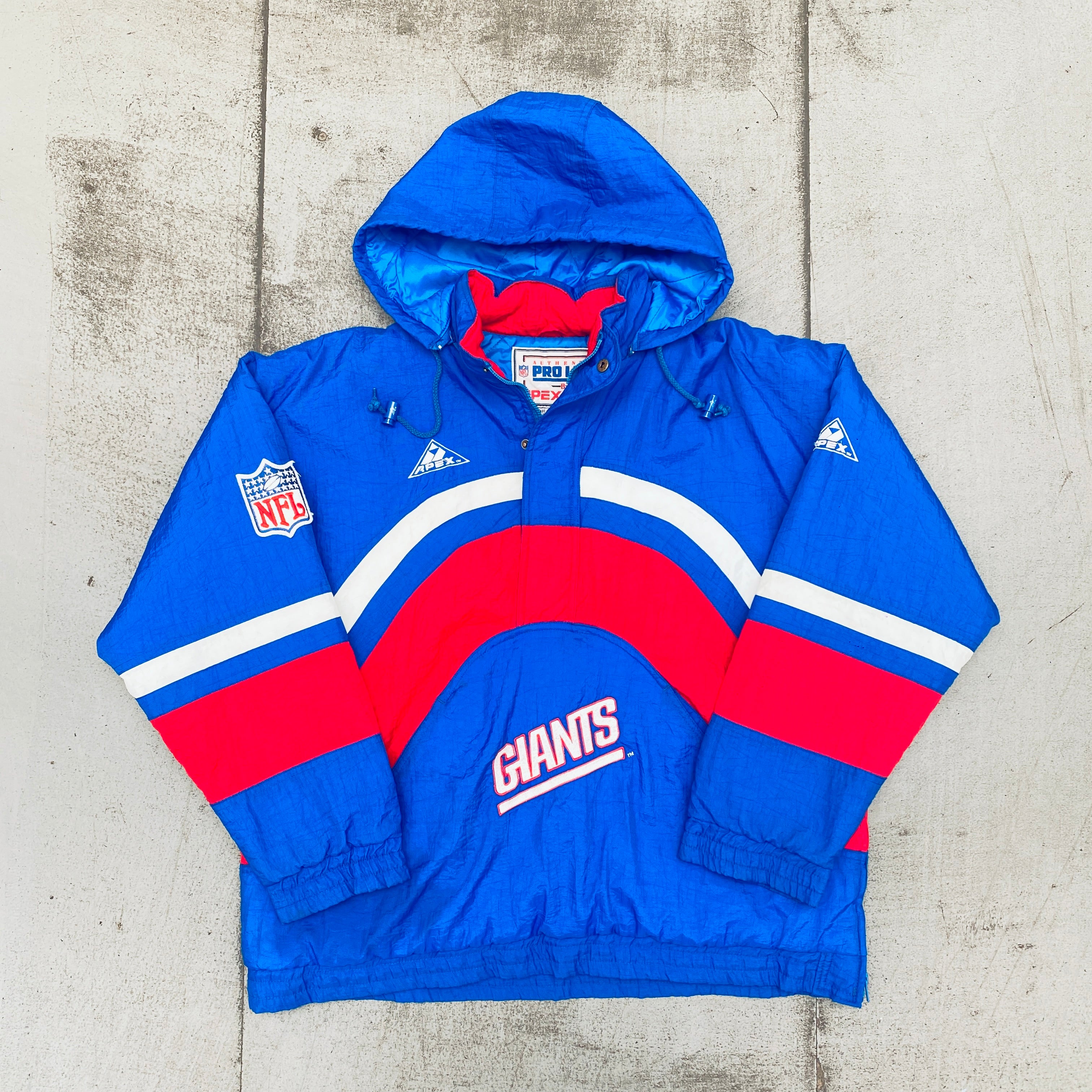 New York Giants 1990s Apex One 1/4 Zip Breakaway Proline Jacket - Large Size - Vintage NFL Football Fan Gear for Game Day & Casual Wear