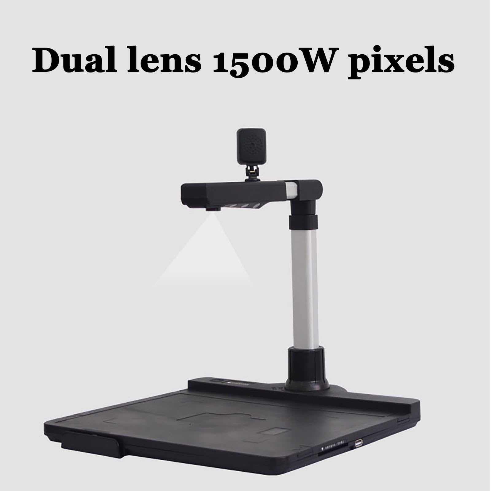Portable A4 Document Scanner with 6 LED Lights & Dual Lens - 1500W Pixel, 1s/Page Fast Scanning, Smart Background Removal - Perfect for Photos, Books, ID Cards, Magazines - Ideal for Home Office, Business, Travel & Archiving