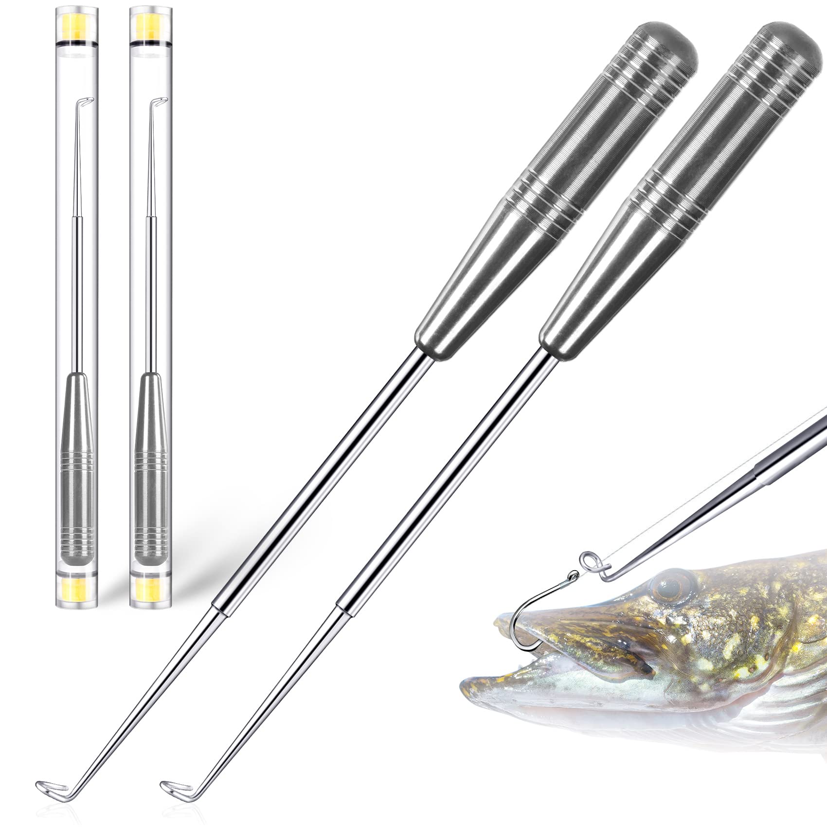 OIIKI Fishing Hook Remover Tool Kit - Quick Release Fish Hook Extractor & Separator Accessories for Safe Catch and Release - Perfect for Freshwater & Saltwater Fishing, Kayak, Boat, and Shore Anglers