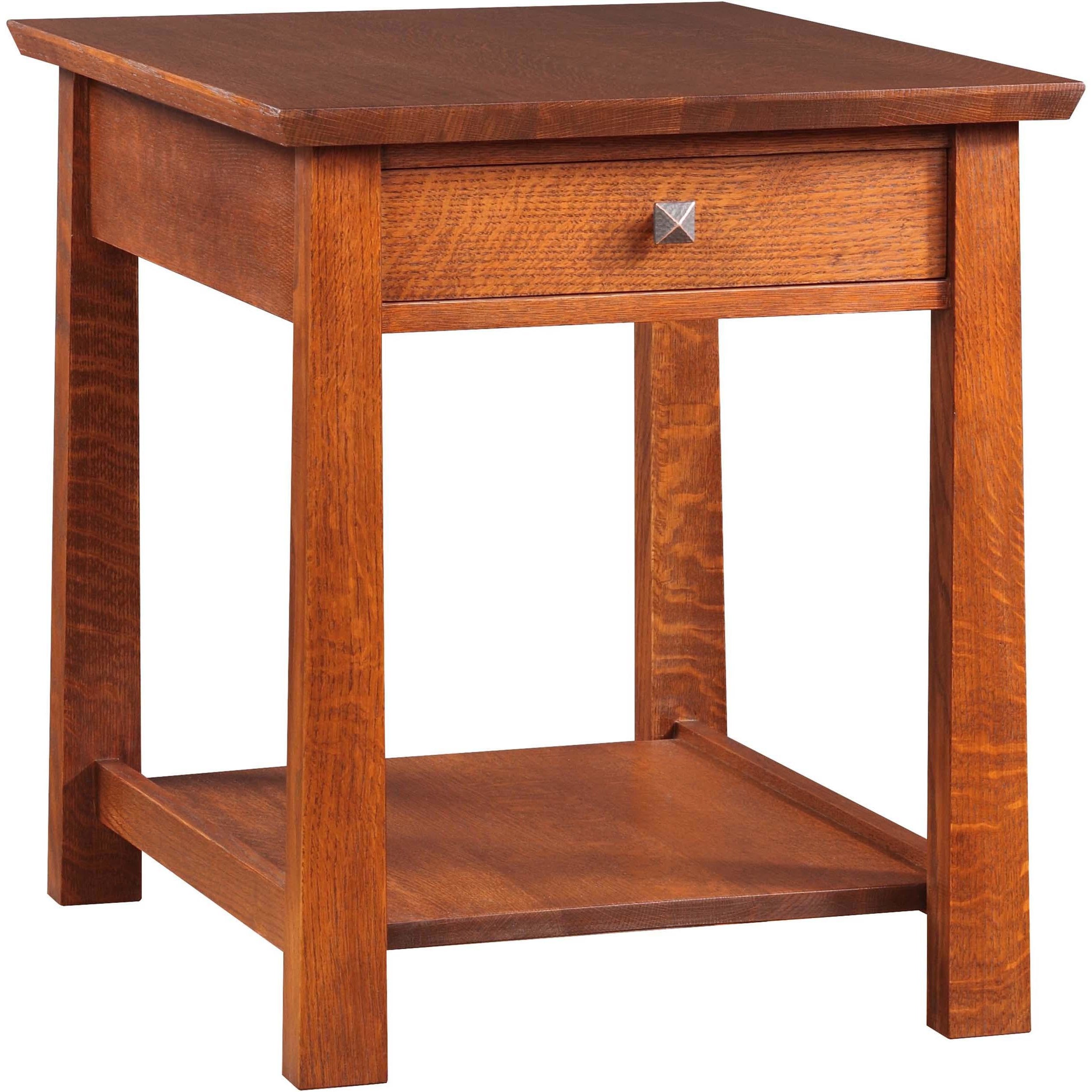 Highlands End Table - Modern Wooden Side Table for Living Room, Bedroom & Office - Perfect for Lamps, Books & Decor