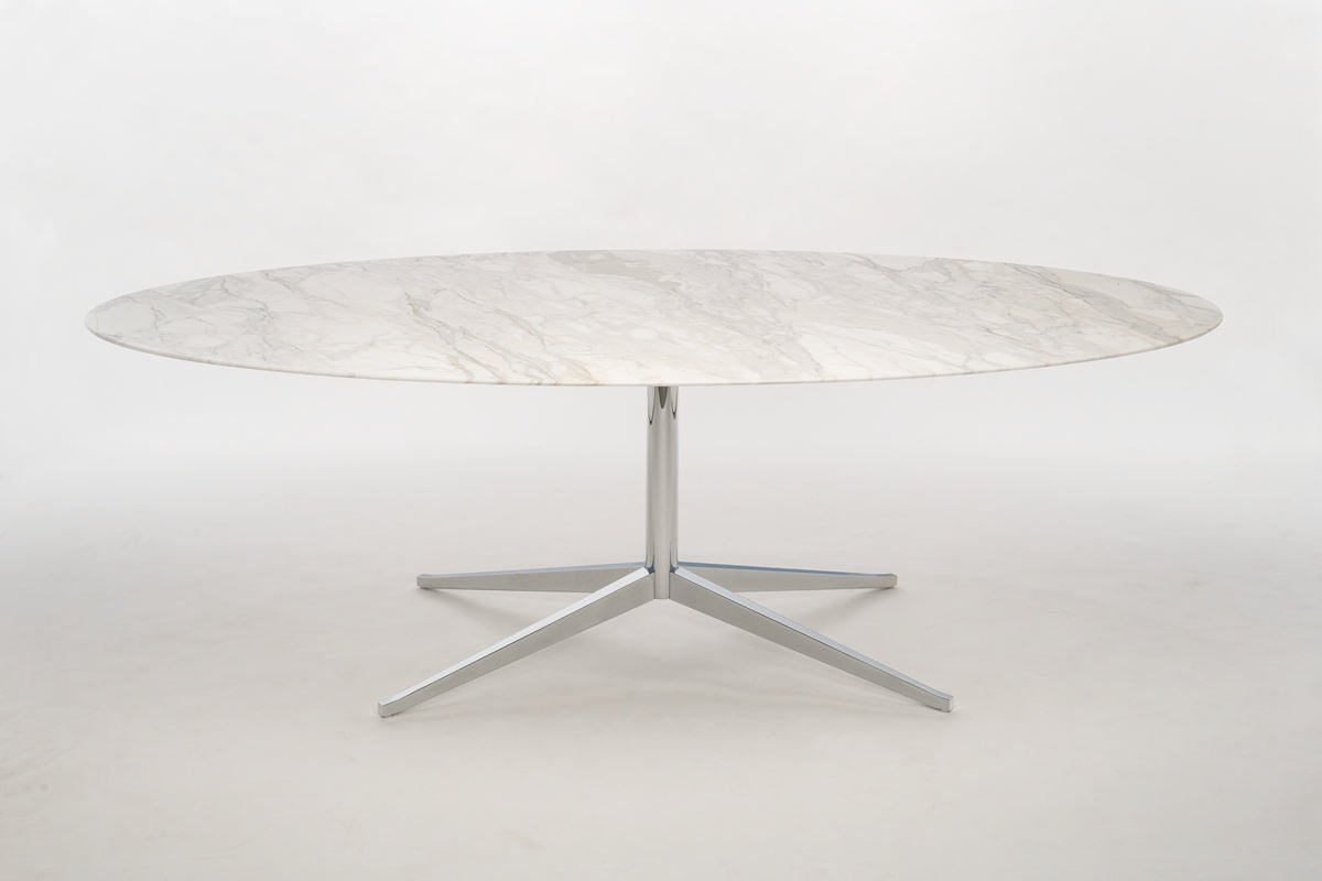 Florence Knoll 92 x 48 Inch Oval Table Desk - Modern Office & Conference Room Furniture for Home & Business Workspaces