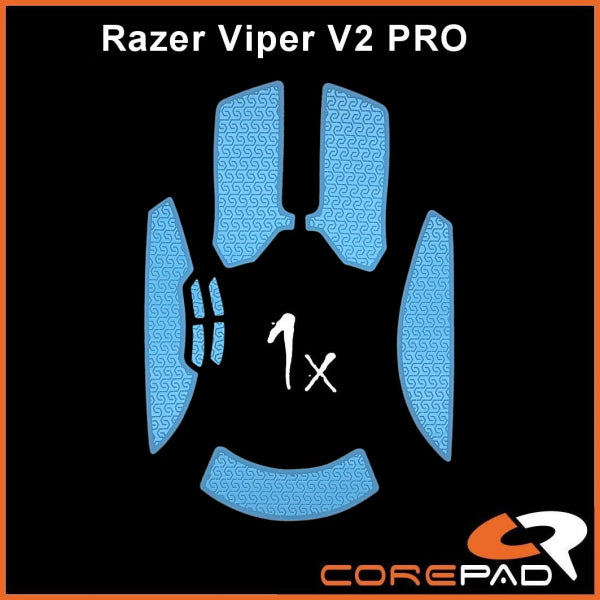 Razer Viper V2 Pro Corepad Soft Grips - Non-Slip Mouse Grip Tape with Flat Edge for Enhanced Gaming Control | Perfect for FPS, MOBA & Esports Tournaments