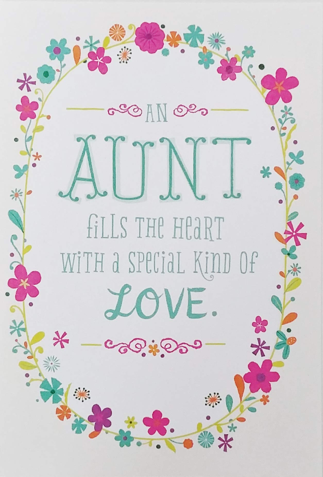 Happy Birthday Greeting Card for Aunt - Heartwarming Message with Special Love - Perfect for Birthdays, Anniversaries & Family Celebrations