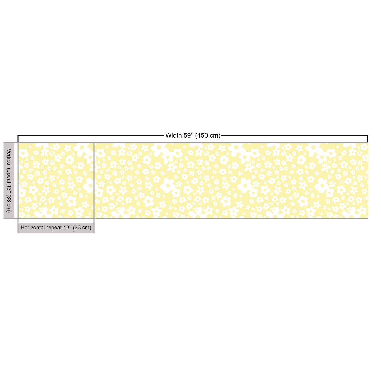 Ambesonne Floral Fabric - Daisy Design for Upholstery & Home Decor | Spring Yellow
