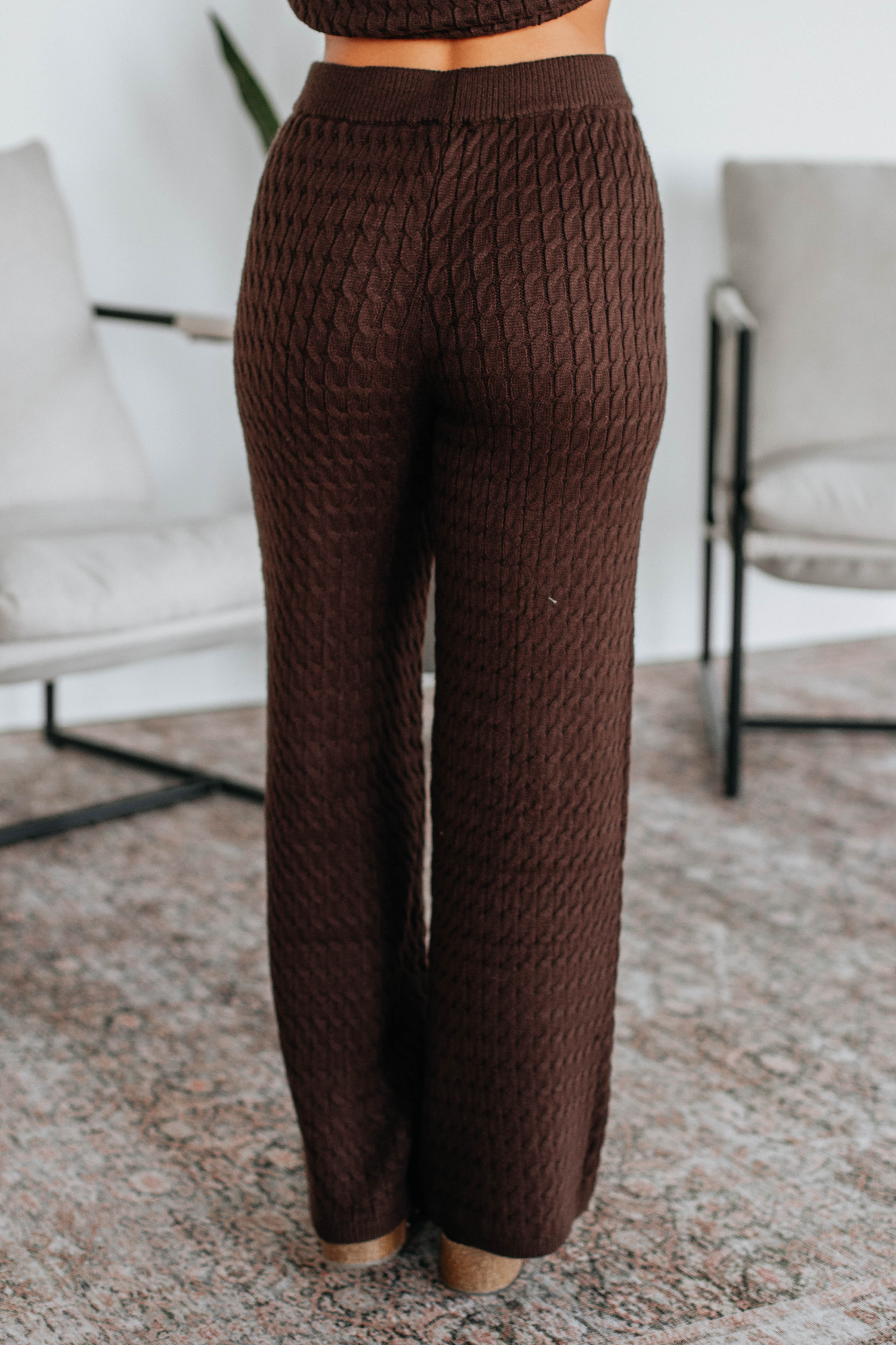 Ellarah Women's Soft Knit Pants - Comfortable Stretchy High Waisted Lounge Pants for Yoga, Travel & Home Wear