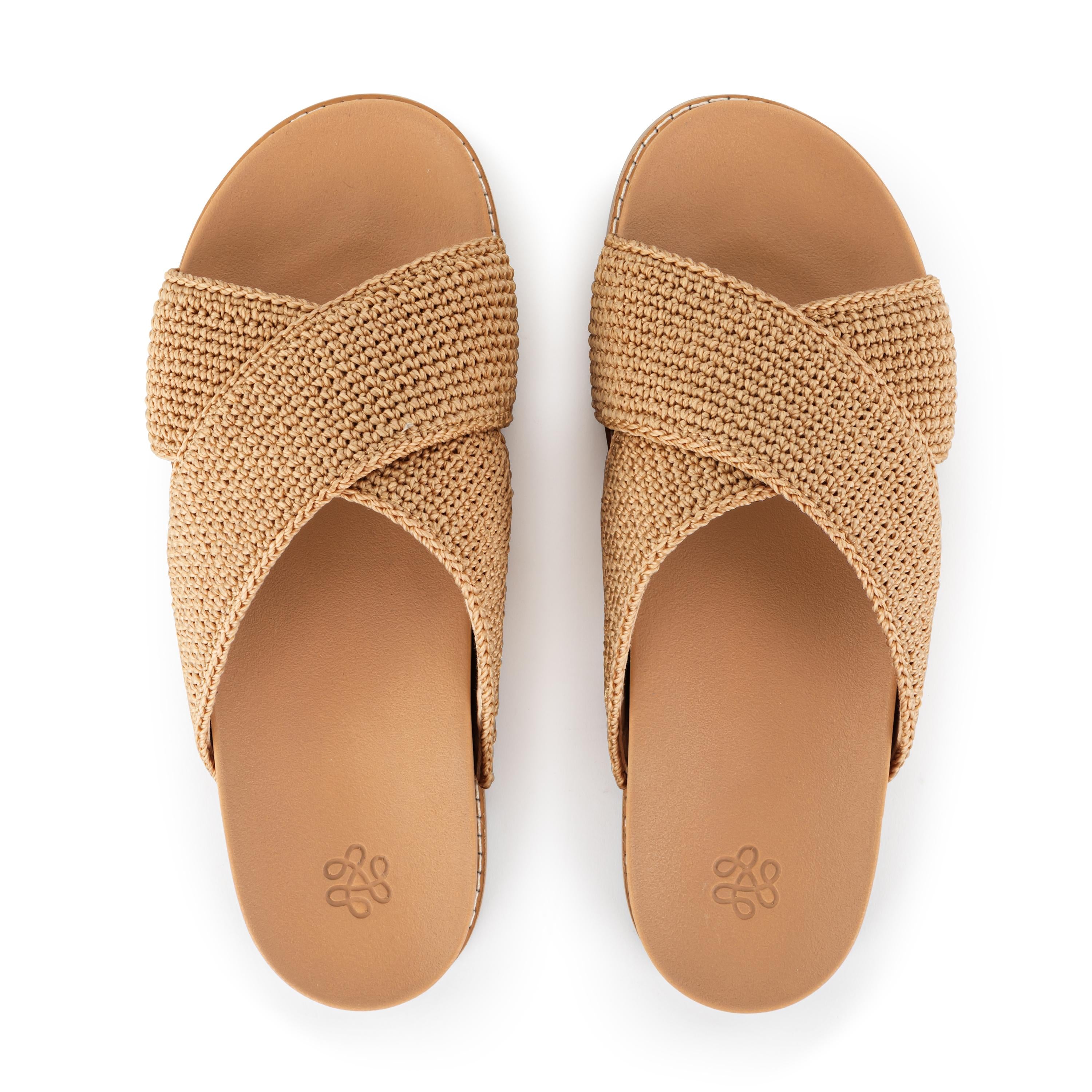 Hand Crochet Penelope Sandal - Eco-Friendly Bamboo Women's Sandals for Beach, Vacation & Summer Outfits