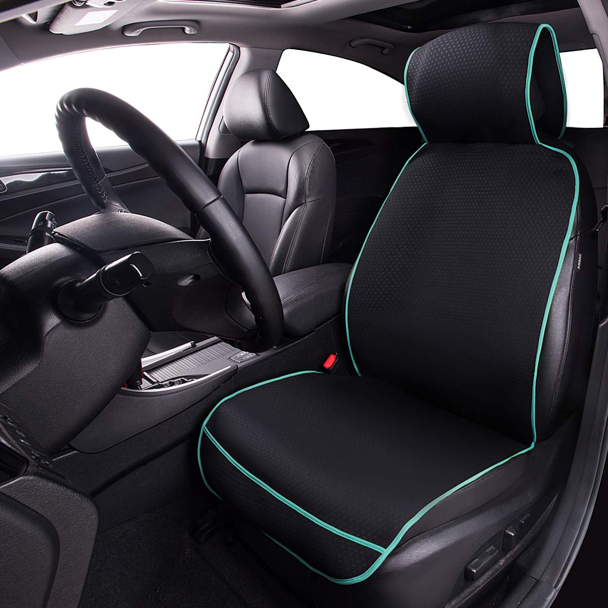 Waterproof Neoprene Universal Car Seat Protector Cover - Sweat, Stain & Spill Proof for SUVs, Vans, Trucks & Sedans | Odor-Resistant Seat Cushion (Mint Green) | Perfect for Road Trips, Commuting & Family Travel