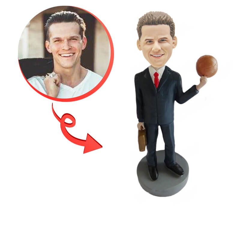 Custom Personalized Basketball Bobblehead - Unique Sports Fan Gift for NBA Lovers - Perfect for Office Desk Decor, Birthday Presents & Game Day Souvenirs