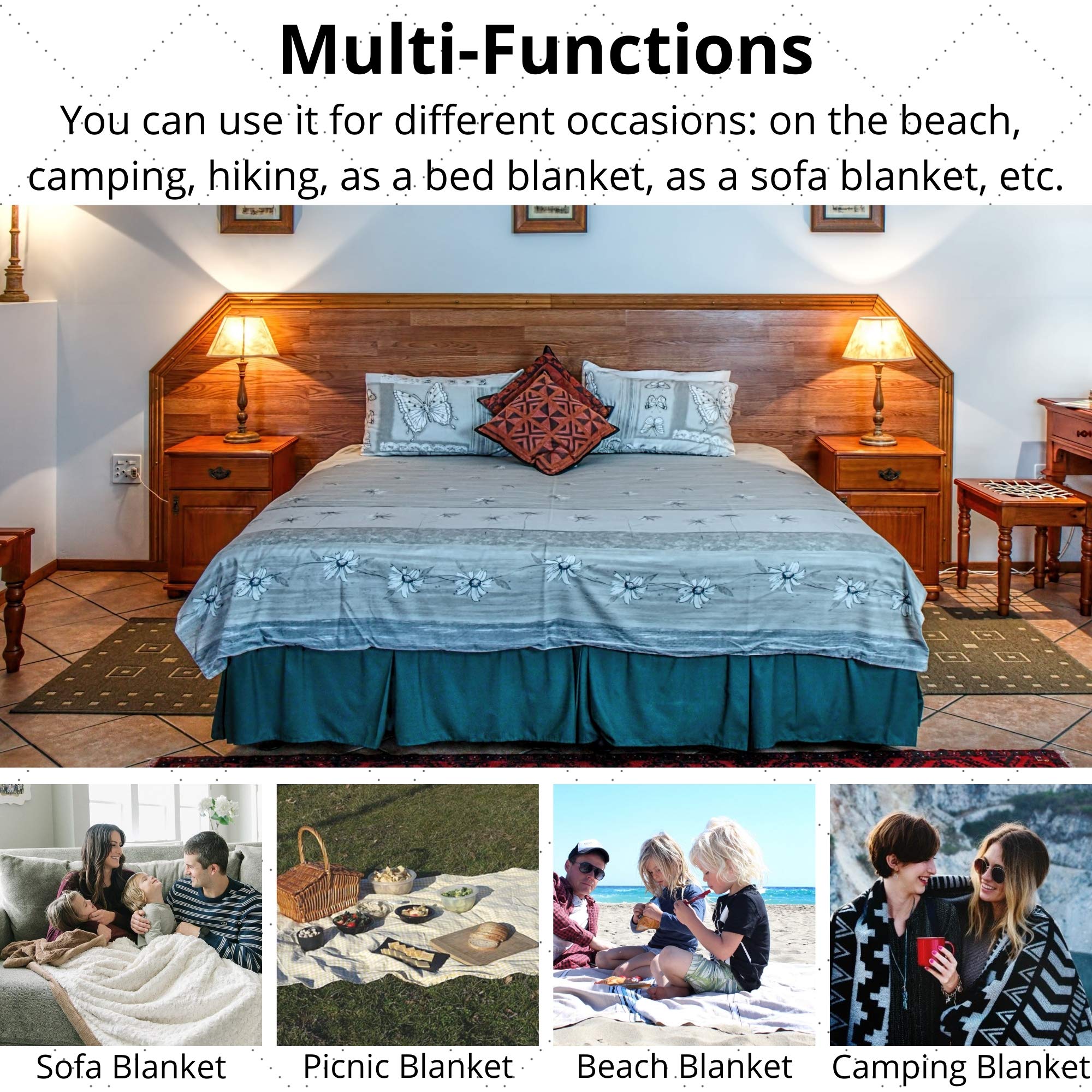 Custom Photo Blanket Personalized with 7 Pictures - 60