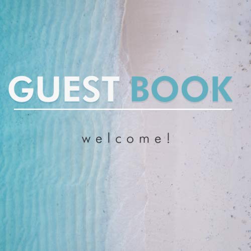 Ocean Shore Themed Guest Book for Wedding, Baby Shower & Events - Elegant Keepsake Guest Signing Book with Beach Design - Perfect for Beach Weddings, Vacation Rentals & Coastal Home Decor