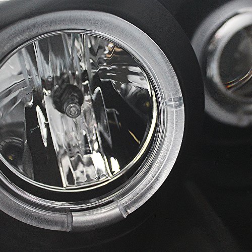 AKKON Black Dual Halo Projector LED Headlights + Dark Red Tail Lights for 2007-2009 Dodge Ram 1500/2500/3500 - Upgrade Your Truck Lighting for Night Driving & Off-Road Adventures