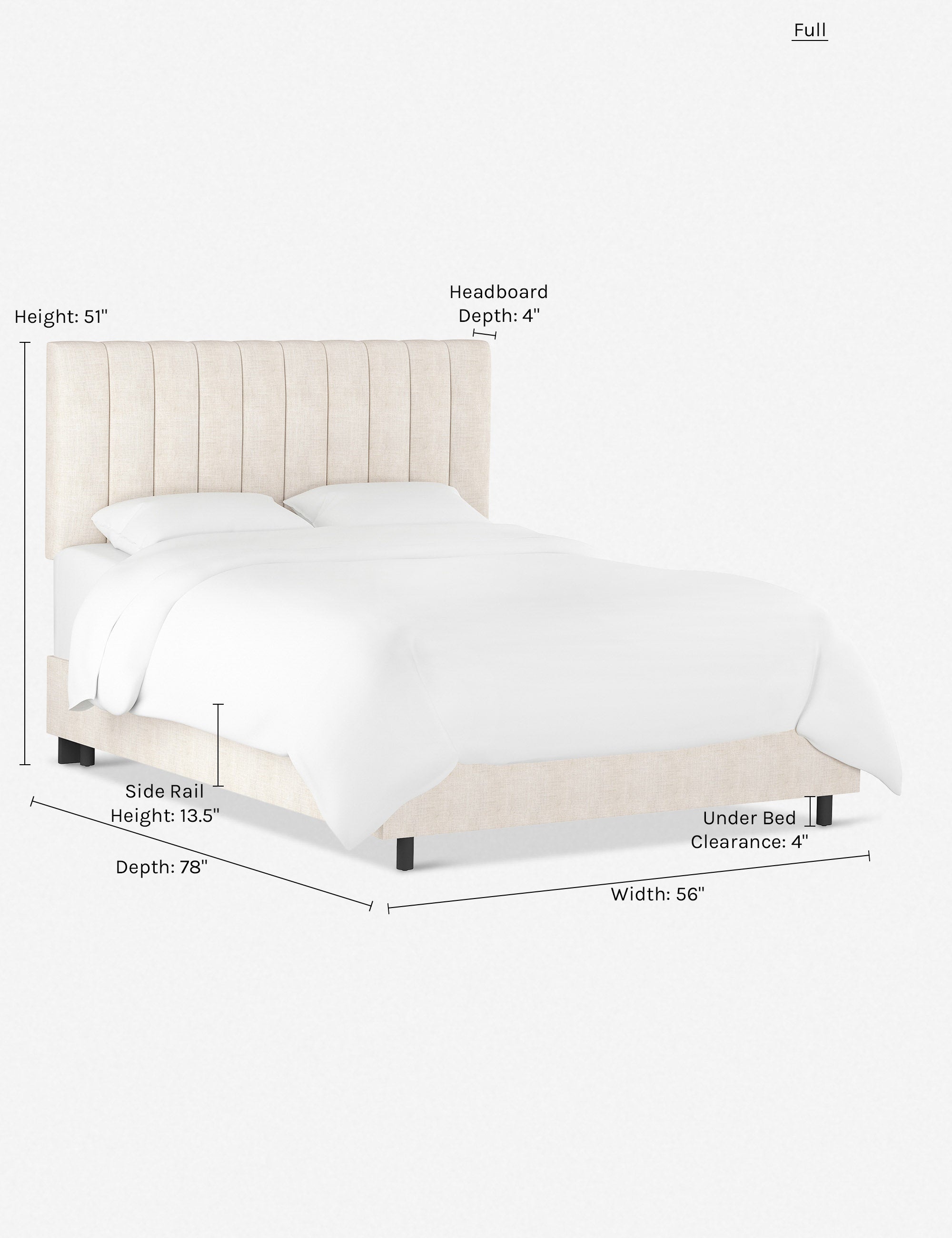 Aliyah Bed - Queen Size Platform Bed Frame with Upholstered Headboard, Modern Bedroom Furniture for Home Decor - Perfect for Master Bedroom, Guest Room & Apartment
