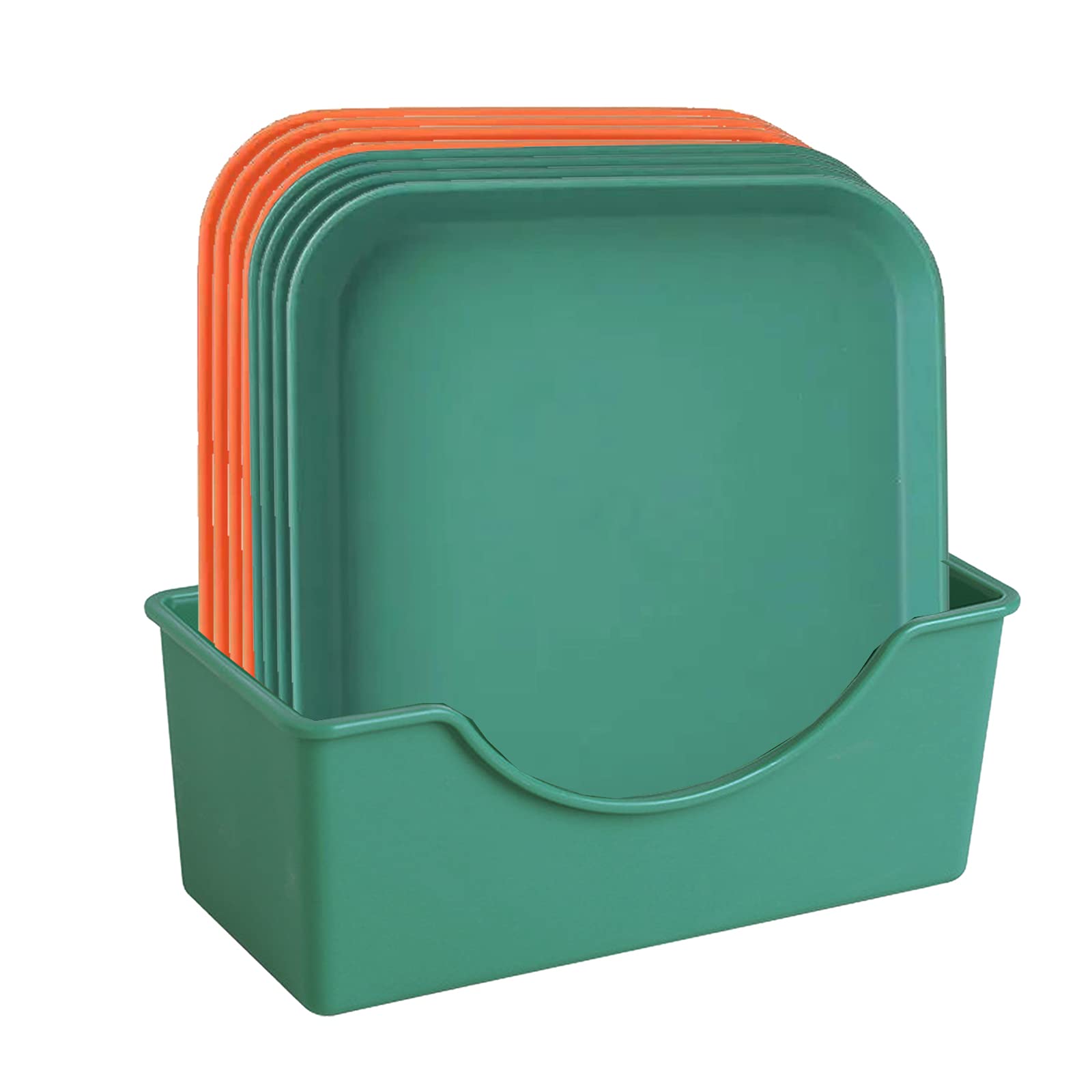Reusable Plastic Appetizer Plates 8-Pack - Lightweight for Snacks, Salad & Desserts | Party & Picnic Use