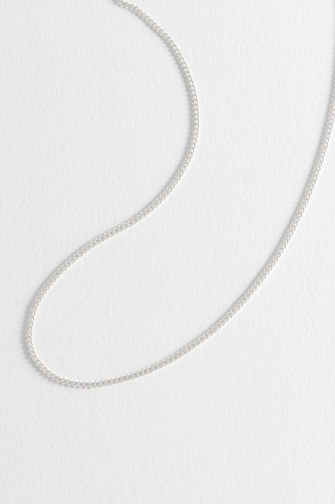 Sterling Silver Plated Curb Chain Necklace for Women - Elegant Layered Jewelry for Everyday Wear & Special Occasions | Eb5287S