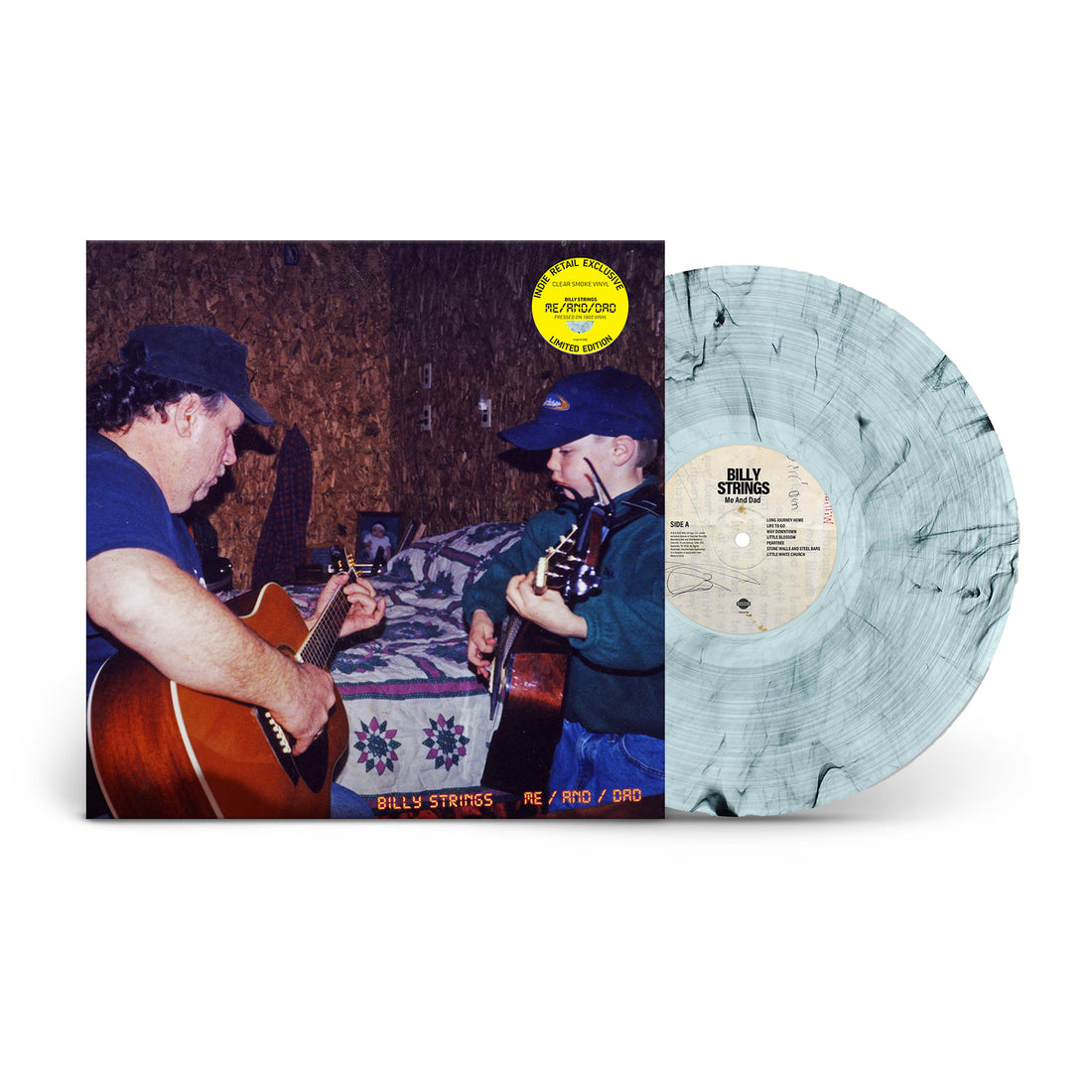Billy Strings - Me/And/Dad Clear Smoke Vinyl Record | Limited Edition Country Bluegrass LP | Perfect for Vinyl Collectors & Music Lovers | Home Listening, Gifts, Music Room Decor