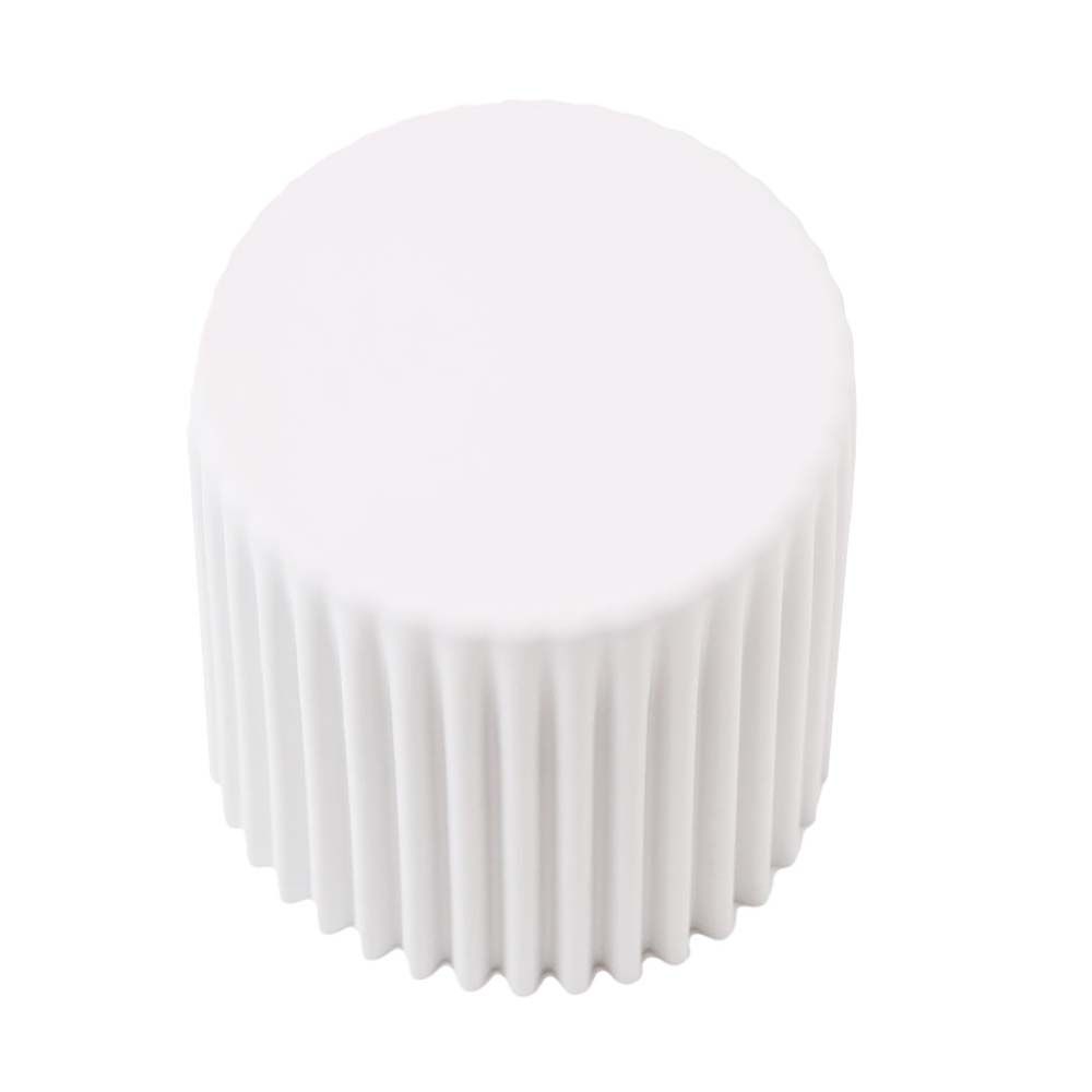 2-Pack White Plastic Cupcake Bar Stools - Durable & Stylish Foot Stools for Kitchen, Breakfast Nook, or Home Bar Decor