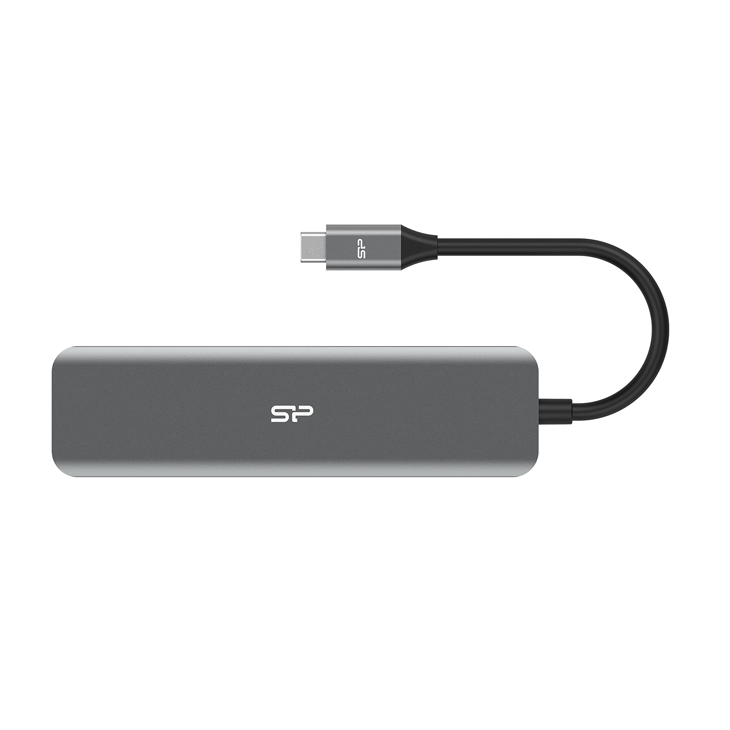 Silicon Power SU20 7-in-1 USB C Hub with 4K HDMI, 60W PD, 3 USB 3.0 Ports, SD/microSD Card Reader - Compatible with MacBook Pro & USB C Laptops for Home Office, Travel & Multi-Screen Workstations