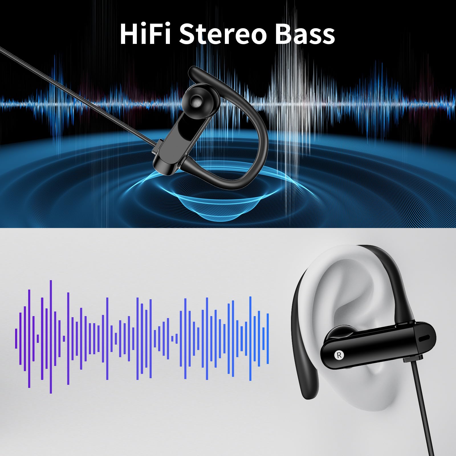Noise Cancelling Wired Earbuds with Microphone - Over Ear Headphones for Students, 3.5mm In-Ear Headset Compatible with iPhone, Samsung, iPad, iPod, MP3, Laptop & Android Phones - Perfect for Online Classes, Gaming & Music Listening