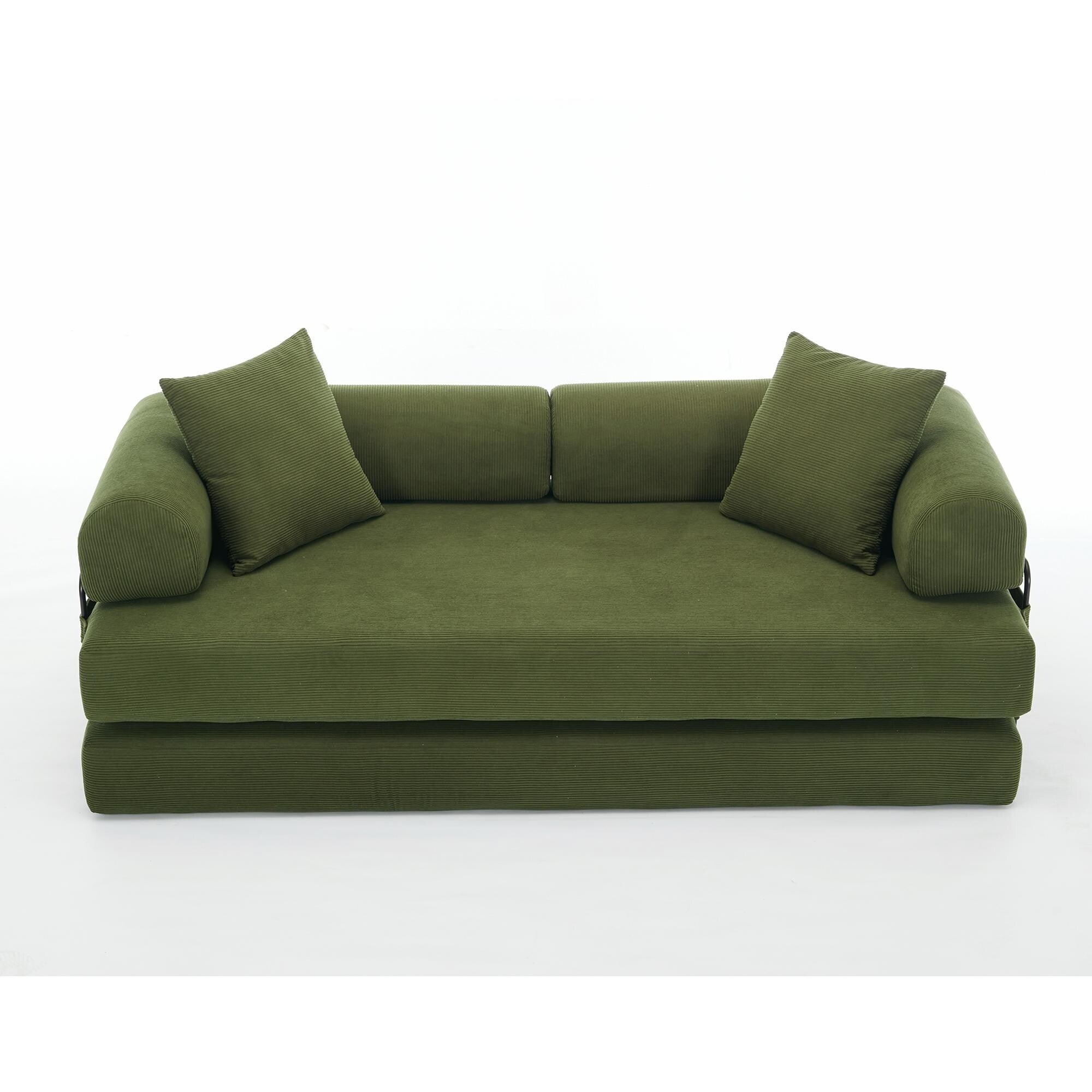 3-Seat Folding Sofa Bed - King Size Convertible Sleeper with High-Density Foam & Non-Slip Pad - Perfect for Small Spaces, Guest Rooms & Apartments