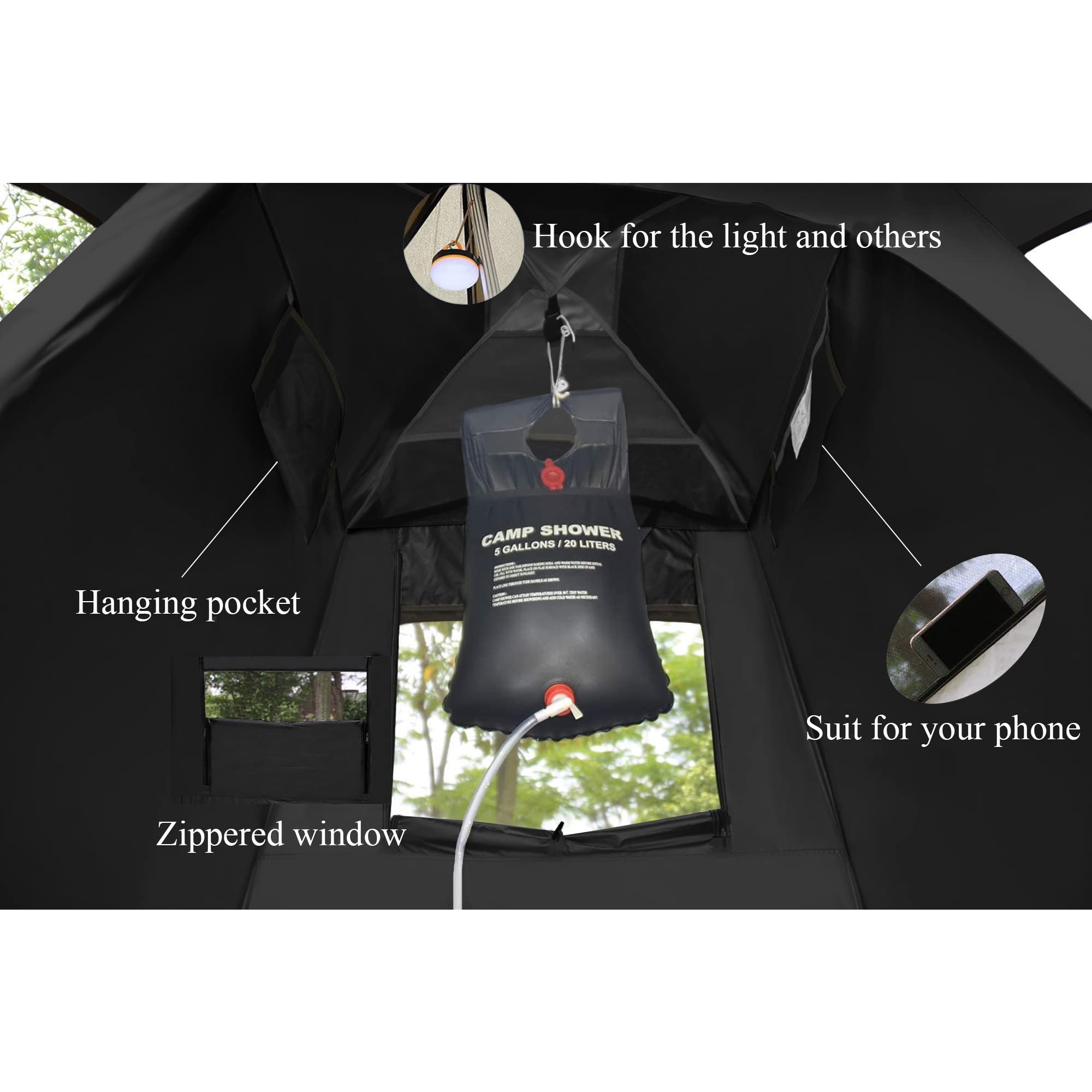 Portable Outdoor Shower Tent & Changing Room - Waterproof Camping Privacy Shelter for Beach, Pool, RV & Backpacking | Perfect for Camping, Hiking & Outdoor Adventures