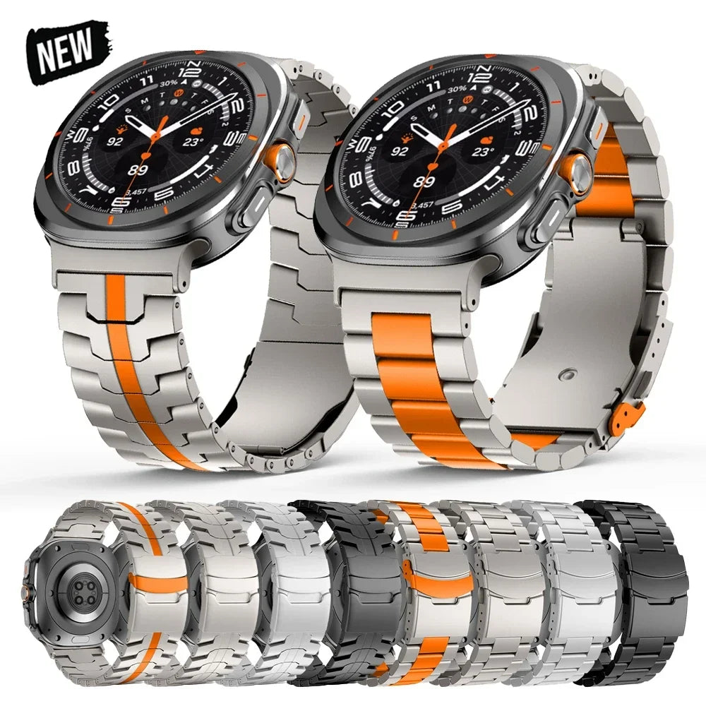 Premium Stainless Steel Band for Samsung Galaxy Watch Ultra - Durable & Stylish Smartwatch Strap for Men, Workout, Outdoor & Everyday Wear