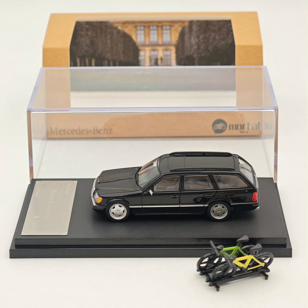 1:64 Scale Mercedes Benz S124 Diecast Model Car - White & Black Collectible Toy for Adults & Kids | Perfect for Display, Gifts, and Diecast Collections
