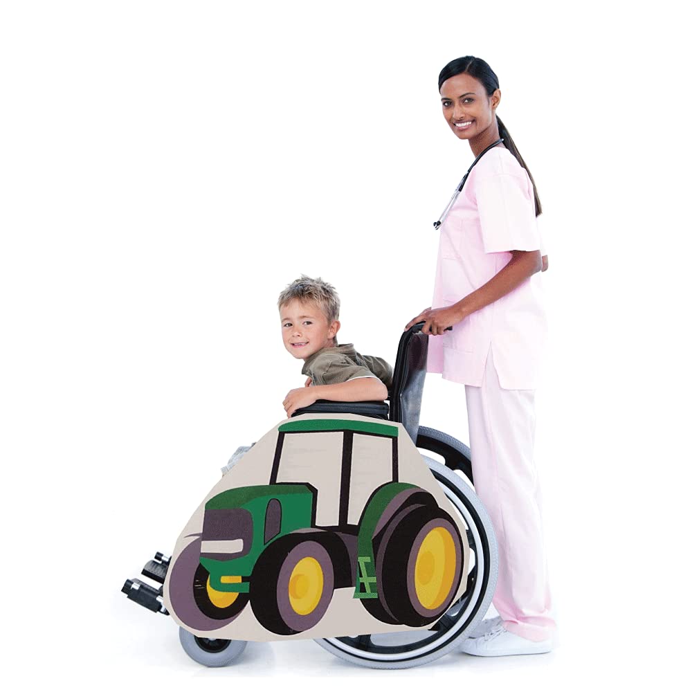 Kids Tractor Plastic Wheelchair Costume - Fun Dress-Up Outfit for Halloween, Birthday Parties & Farm-Themed Events