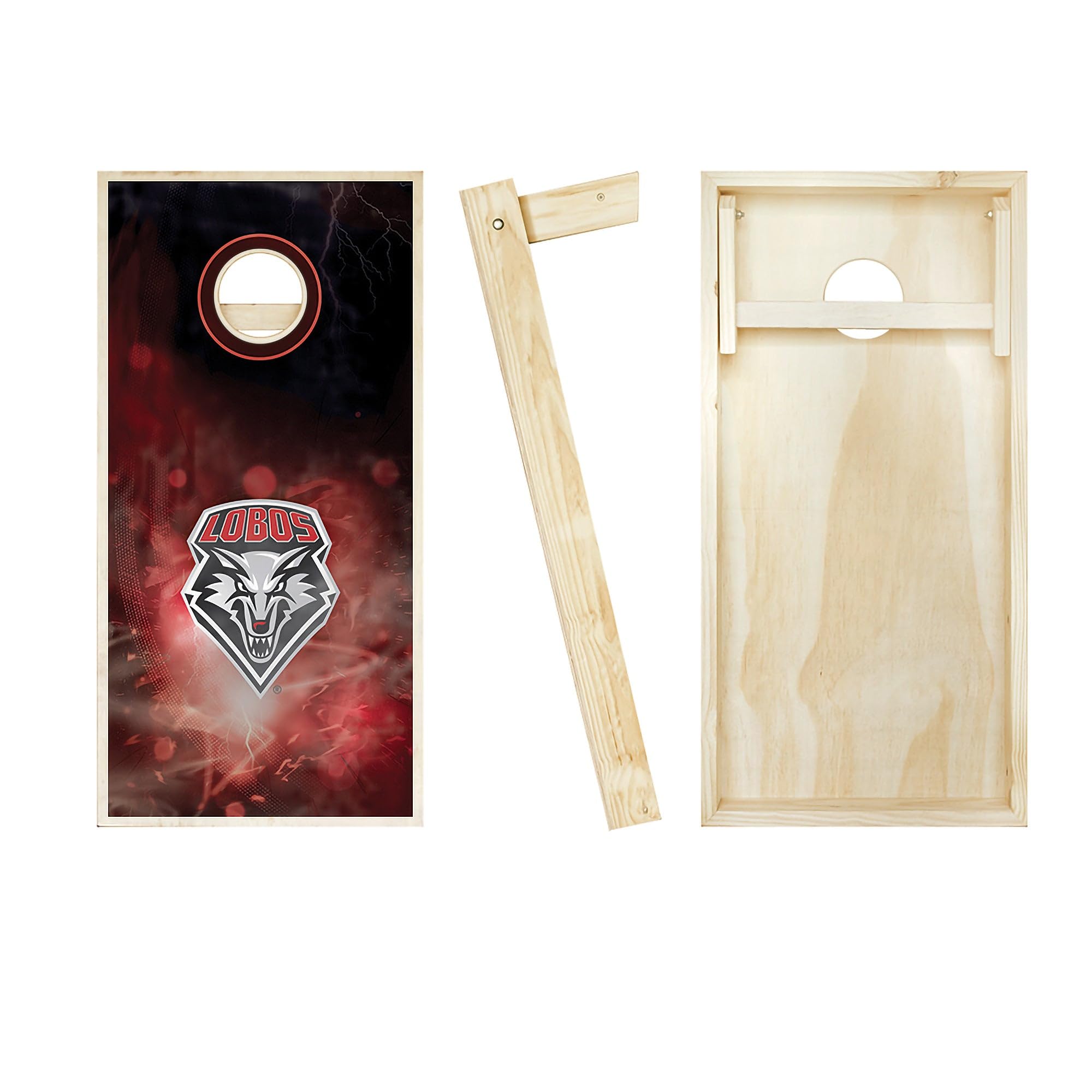 Skip's Garage New Mexico Smoke Cornhole Board Set - Custom Team Logo Design - Regulation Size Cornhole Game Boards for Tailgating, Backyard Parties & Outdoor Events