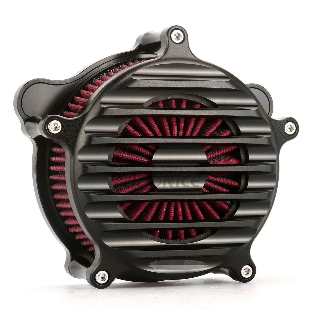 Happy-Motor Black Nostalgia Venturi Air Cleaners for Harley Road Glide FLHX, Street Glide FLHR (2017-2020) & Softail (2018-2020) - High Performance Air Intake Filters for Improved Engine Performance & Classic Style