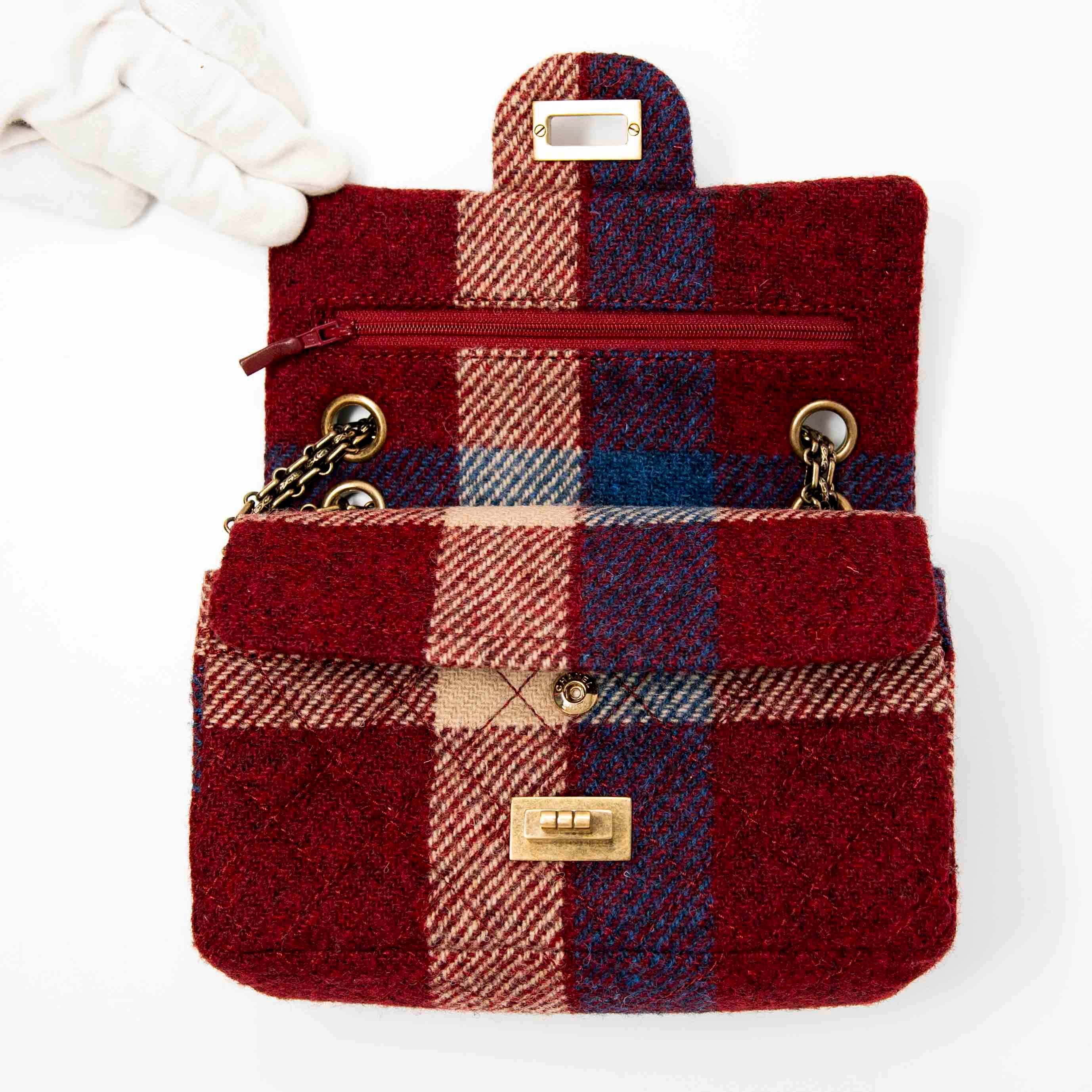 Chanel Red Tweed 2.55 Reissue 224 Flap Bag - Luxury Designer Handbag for Women | Perfect for Evening Events, Parties & Special Occasions