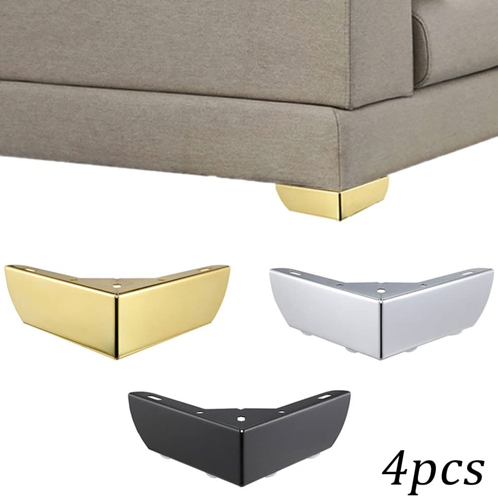 4PCS Heavy Duty Metal Furniture Legs - Black Triangle Sofa & Cabinet Feet, DIY Furniture Hardware with High Load Bearing Capacity - Perfect for Living Room, Bedroom & Office Furniture Upgrade