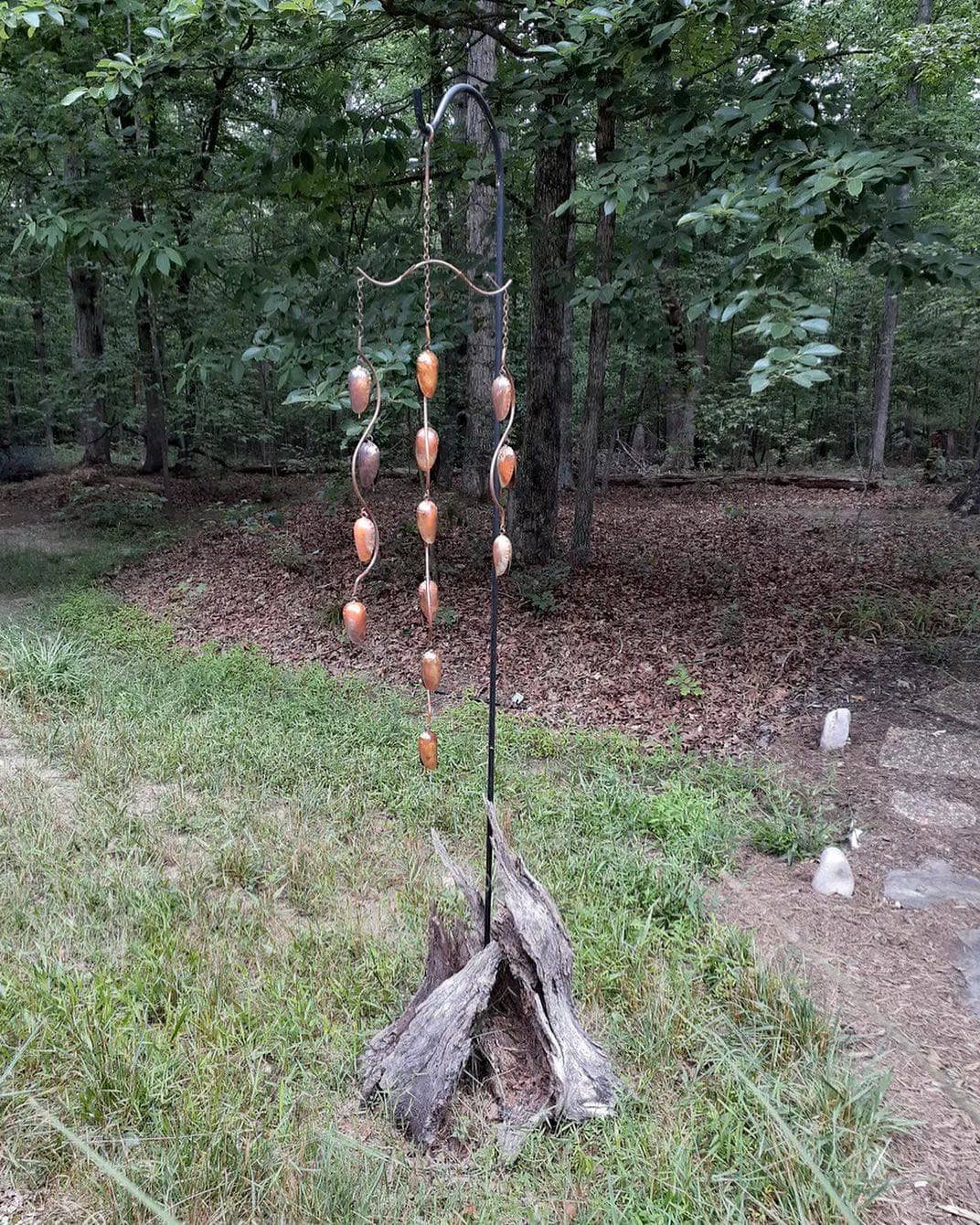 Triple Bell Spiral Wind Chime - Outdoor Garden Decor for Patio, Porch & Backyard - Soothing Wind Chimes for Relaxation & Meditation