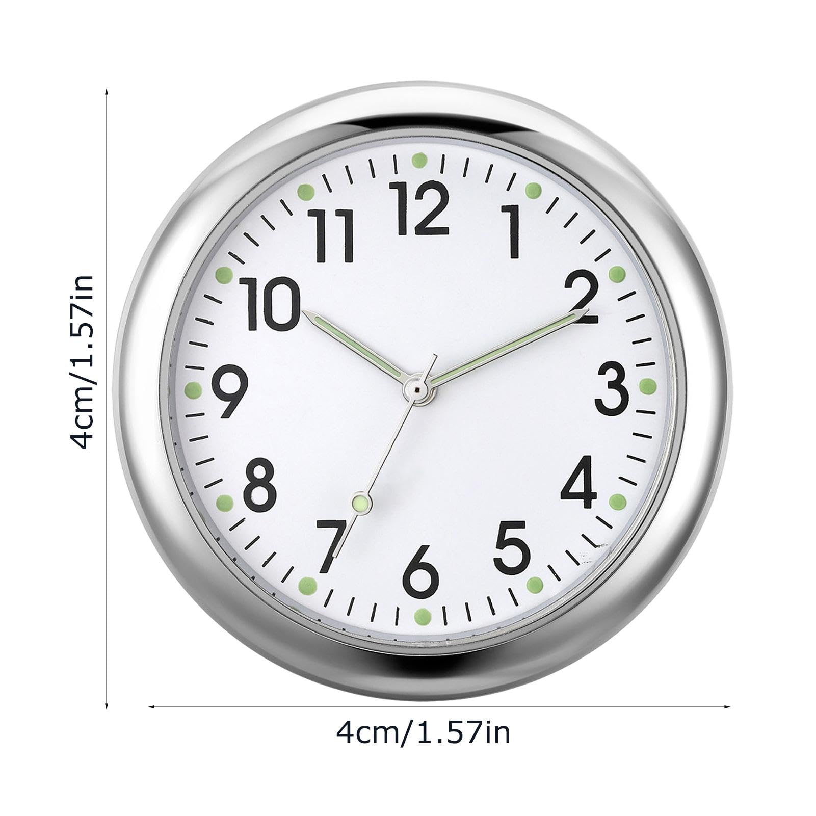 Analog Car Dashboard Clock - Lightweight Adhesive Stick-On Design for Cars, Boats & Motorcycles | Easy-to-Use Automotive Replacement Clock | Perfect for Road Trips, Commuting & Marine Navigation