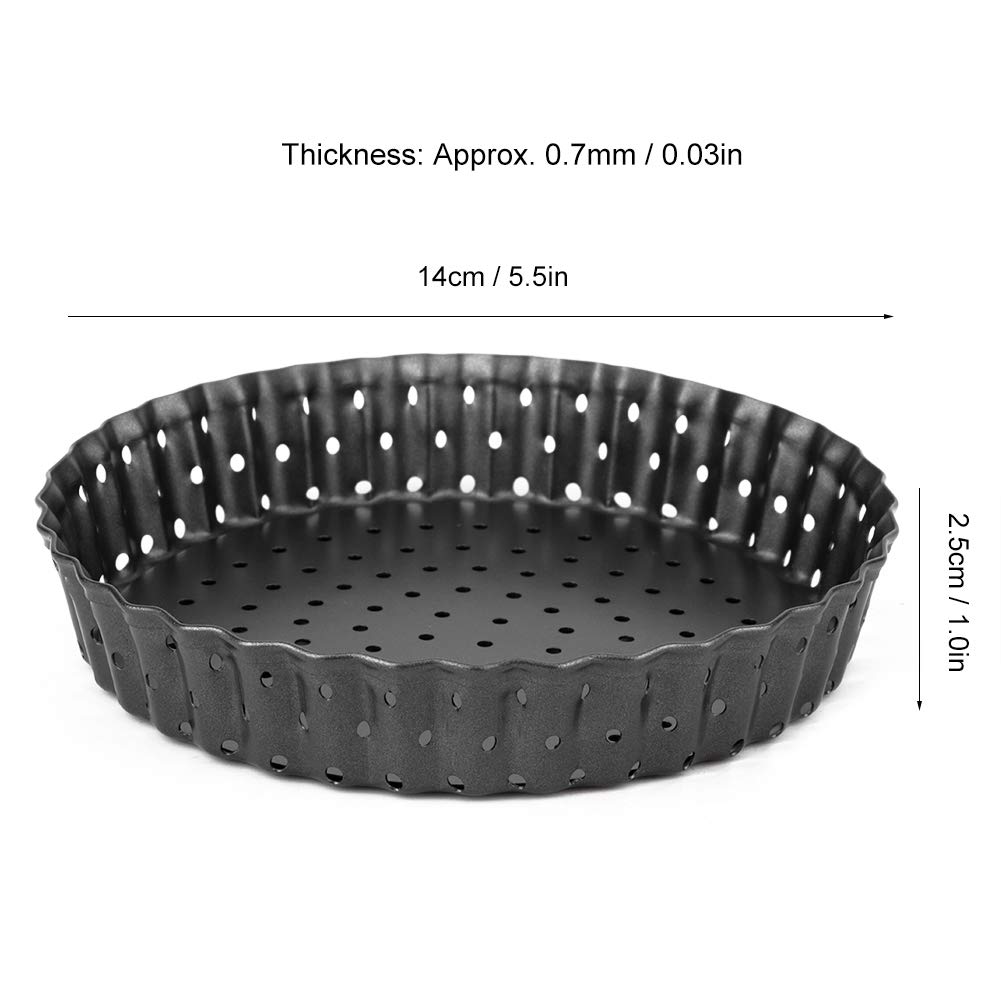 **Agatige 5-Inch Non-Stick Pizza Pan with Holes & Removable Bottom - Perfect for Baking Homemade Pizzas, Pies, and Desserts in Oven or Toaster Oven**