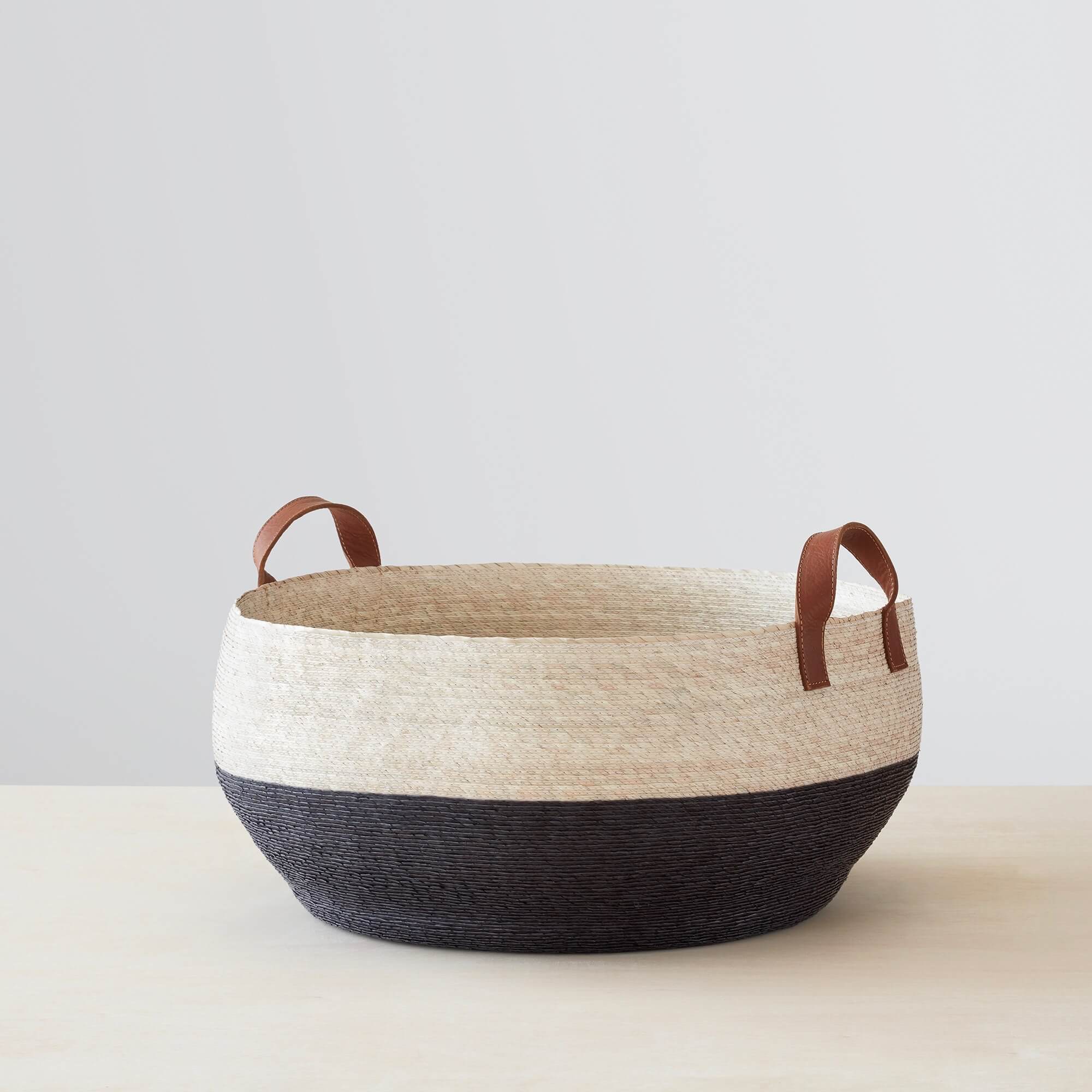 Stylish Mercado Floor Baskets - Woven Storage Baskets for Home Organization | Perfect for Living Room, Bedroom & Nursery Decor