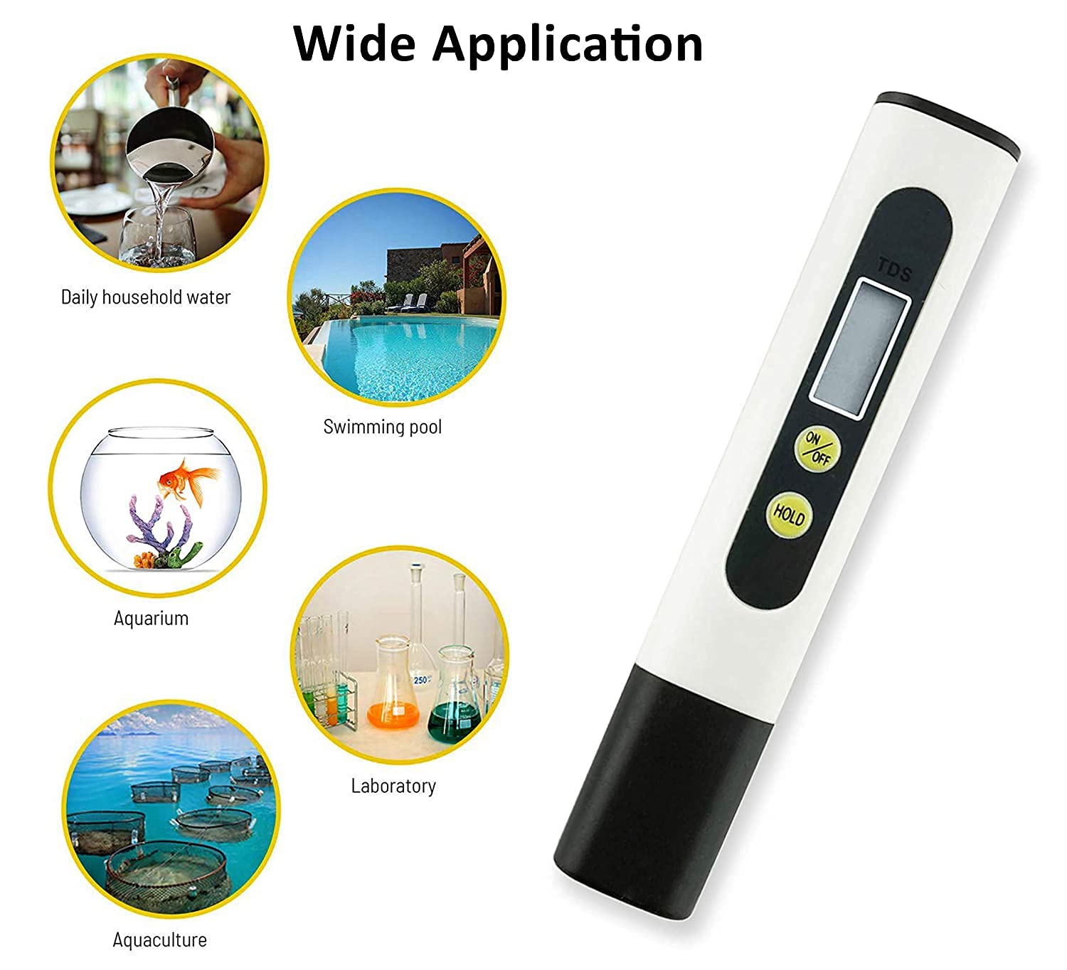 **Penggong® Digital TDS Water Tester Pen - Accurate LCD Meter for Drinking Water, Aquariums, Hydroponics & Pools | HM TDS Meter (White, New Model)**
