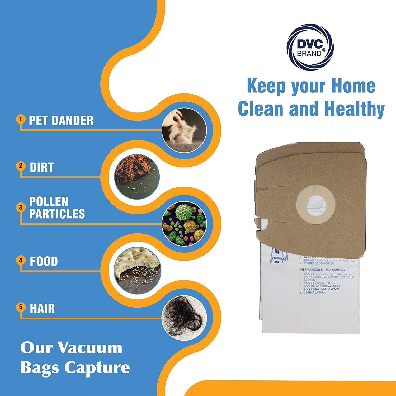DVC Micro-Lined Paper Replacement Bags for Eureka Style MM Fit Canister Models 3670 & 3680 Series - 9 Pack | Premium Dust Collection for Home & Office Cleaning