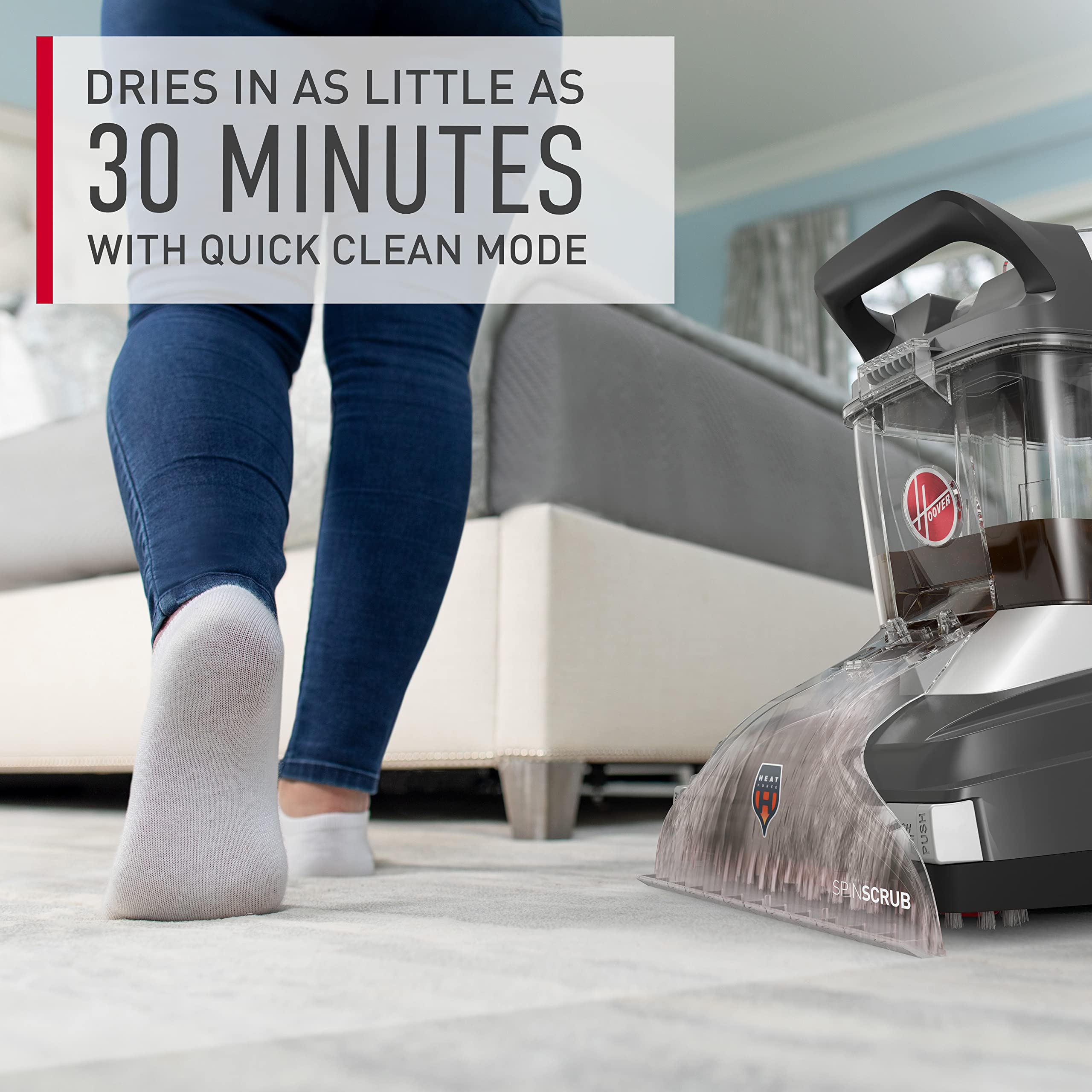Hoover PowerScrub XL Pet Carpet Cleaner Machine - Heavy Duty Upright Carpet Shampooer with Powerful Suction, FH68050 Model in Black | Ideal for Pet Hair Removal & Deep Cleaning Carpets, Rugs & Stairs