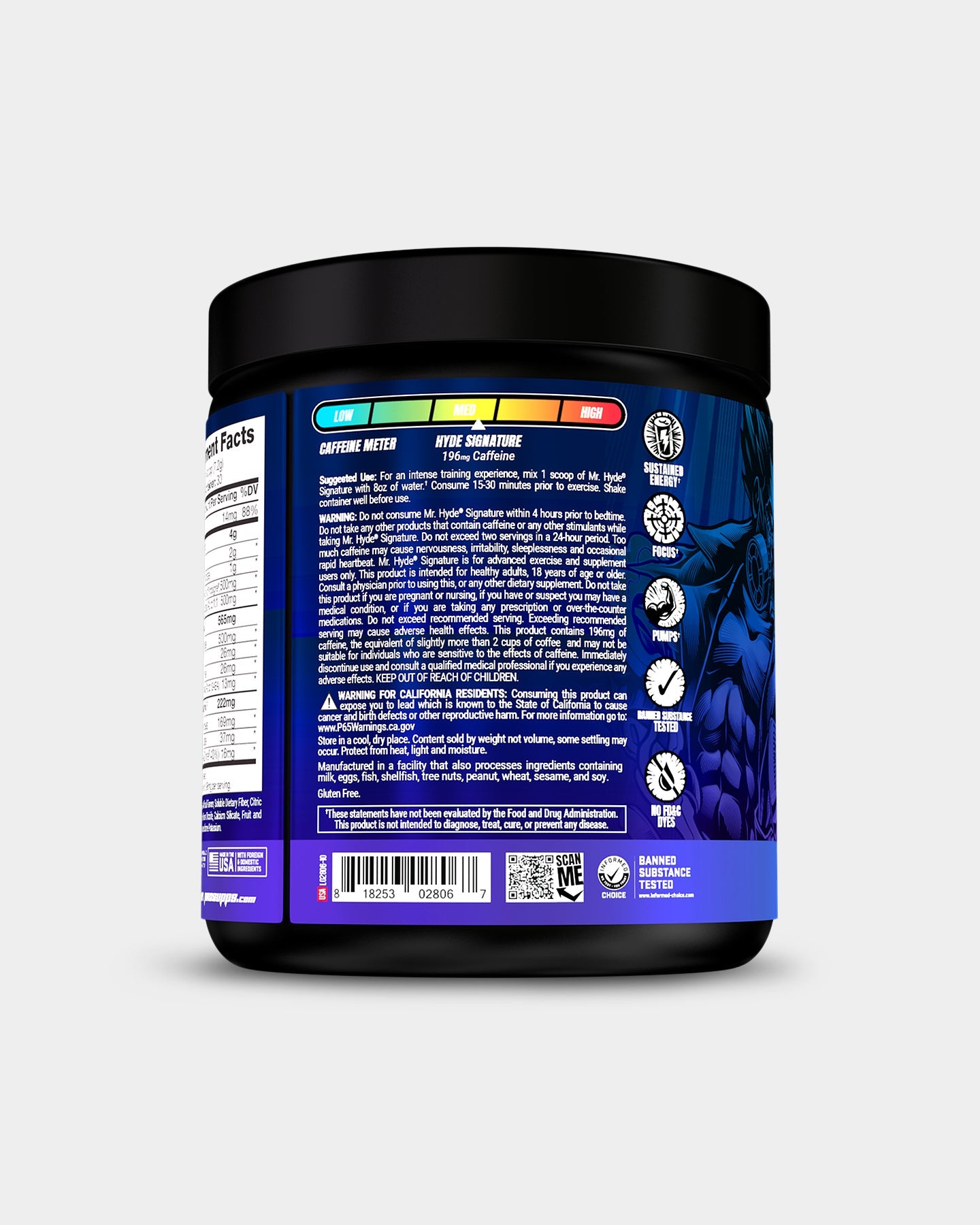 Pro Supps Mr. HYDE Signature Pre-Workout Powder - Intense Energy & Focus Booster for Gym, Bodybuilding & Athletic Performance