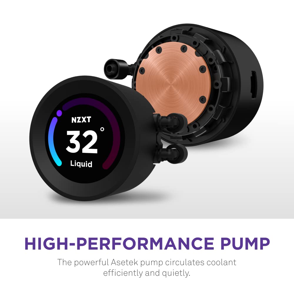 NZXT Kraken Elite 280 RGB AIO Liquid CPU Cooler - 280mm Radiator with 2.36