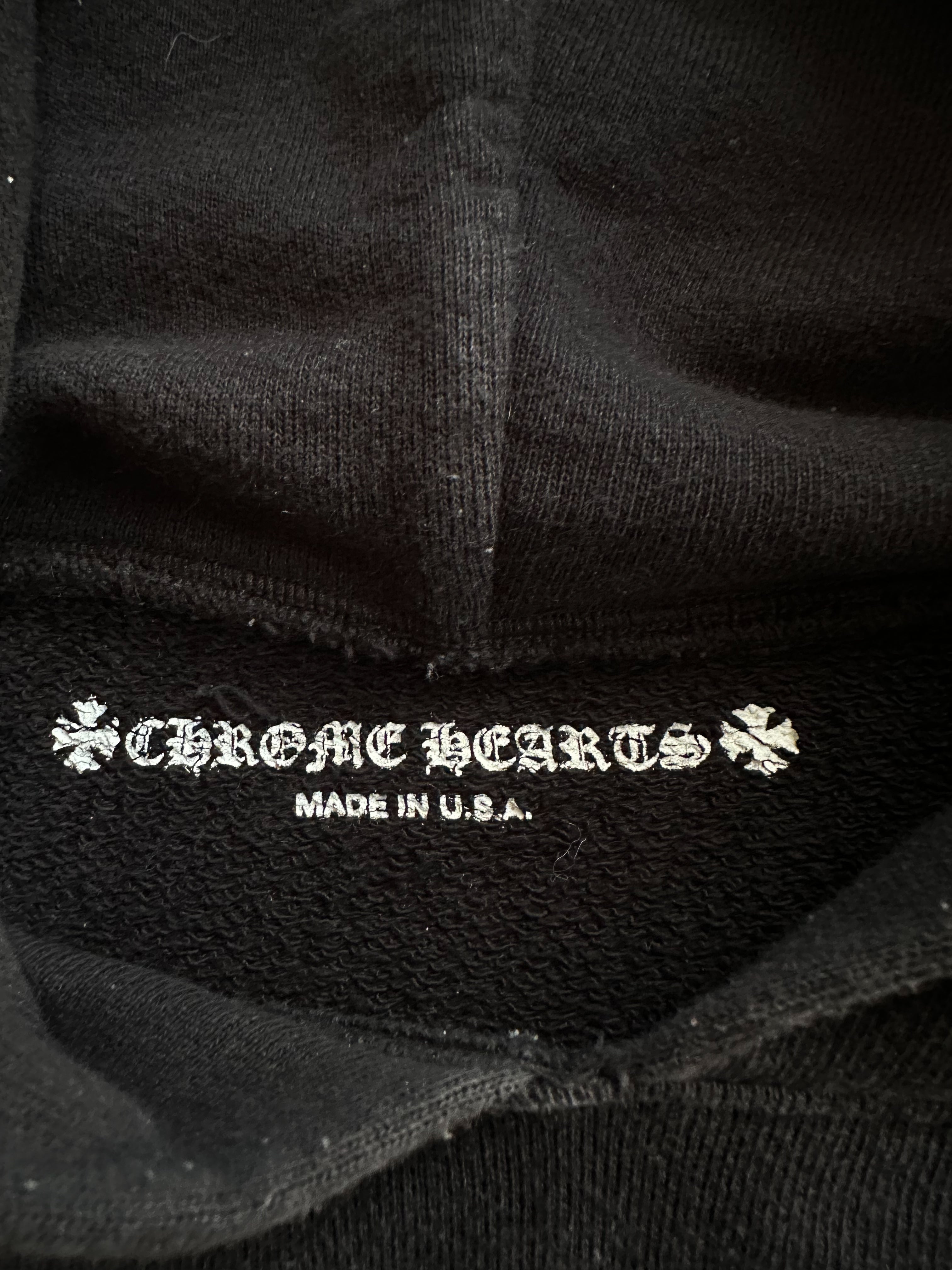 Chrome Hearts Black Hoodie with USA Flag Scroll Logo - Stylish Streetwear for Men & Women | Perfect for Casual Outfits, Urban Fashion, and Everyday Wear