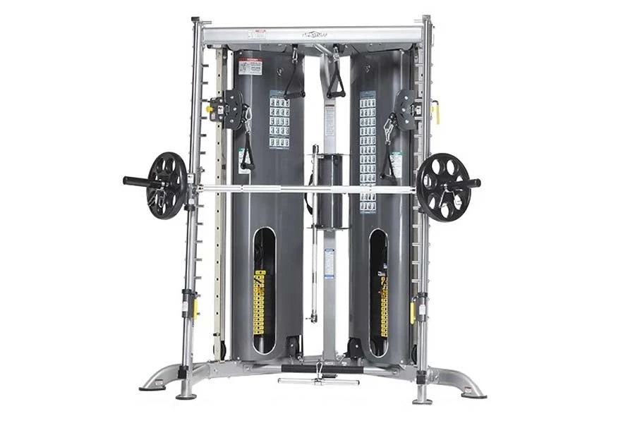 TuffStuff Evolution Corner Multi-Functional Trainer Home Gym System (CXT 200) with Smith Press Attachment (CXT 225) - Perfect for Full-Body Workouts at Home or Commercial Gyms