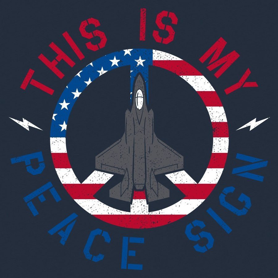 Peace Sign Graphic T-Shirt for Men & Women - Midnight Navy Color - Casual Wear for Everyday Comfort & Street Style