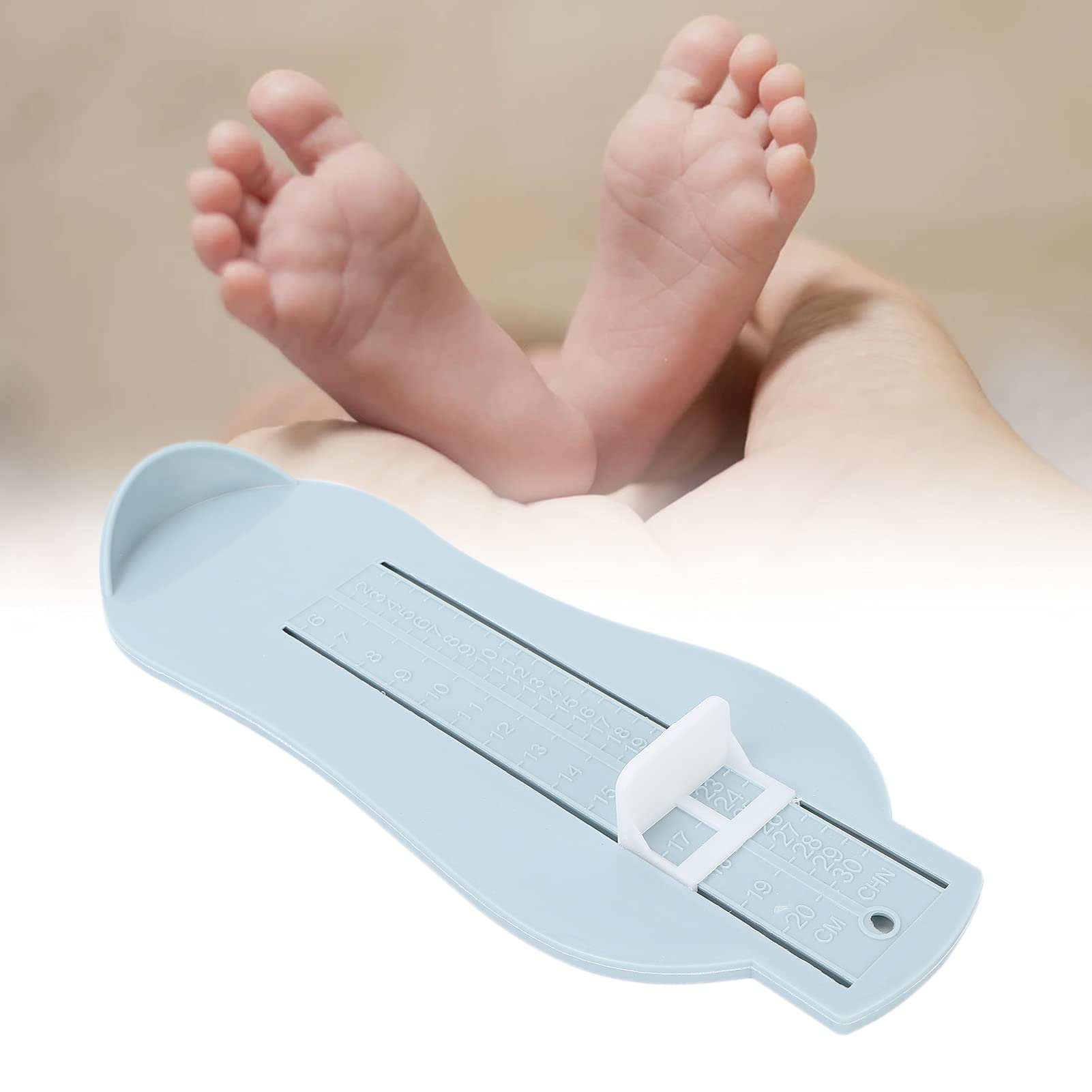 Kids Shoe Size Measuring Tool - Adjustable Retractable Foot Measurement Device for Toddlers & Children - High Strength Shoe Ruler for Accurate Sizing - Perfect for Online Shoe Shopping & In-Store Fitting
