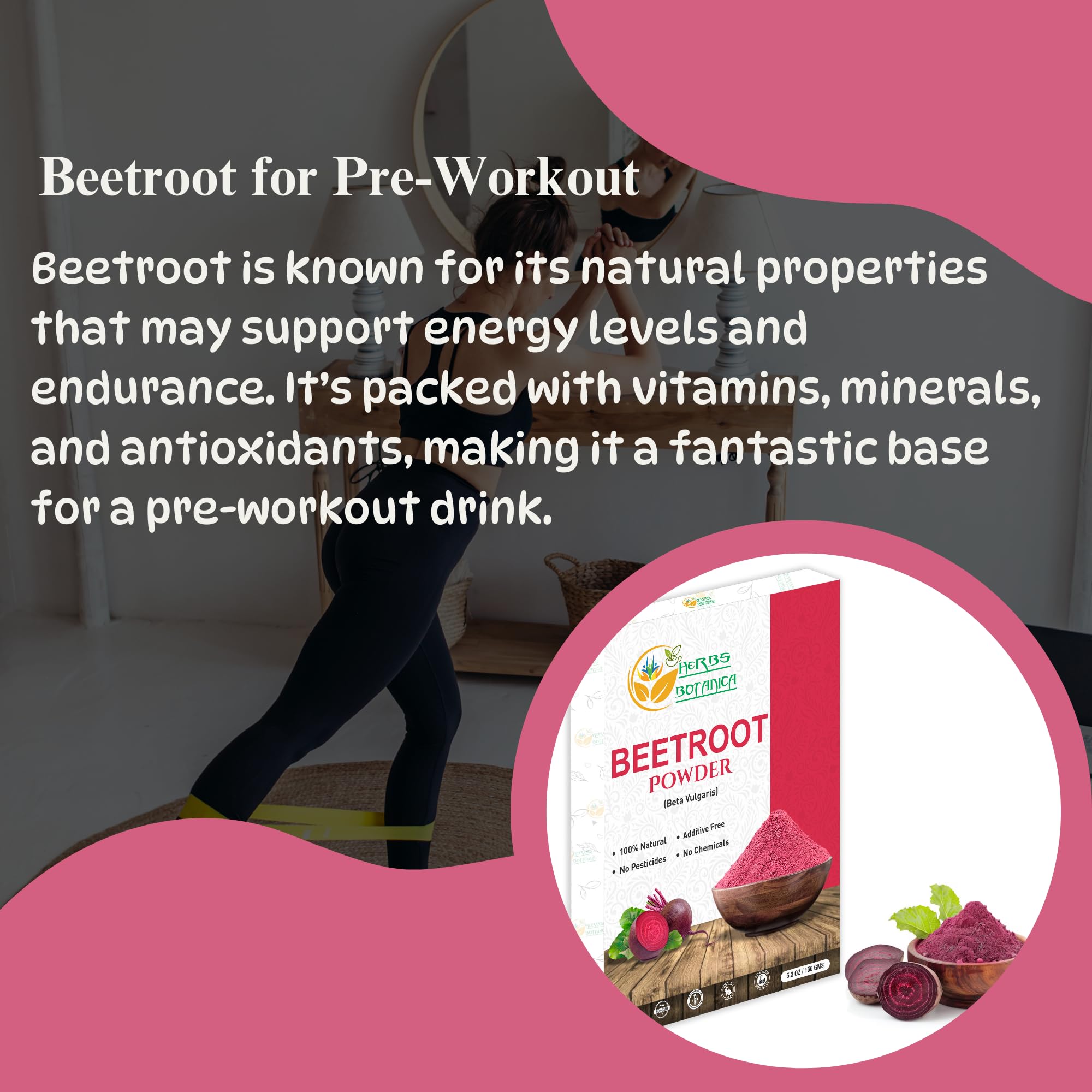 Organic Beetroot Powder for Baking, Smoothies & Energy Drinks | Nitric Oxide Booster Supplement | Gluten-Free, Non-GMO Beet Root Powder (5.3oz/150g) – Supports Stamina, Workout Recovery & Heart Health | Perfect for Athletes, Fitness Enthusiasts & Healthy Lifestyle