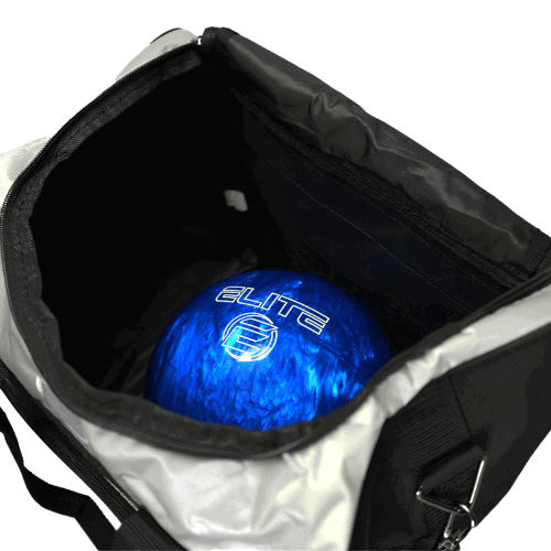 Elite Impression Single Tote Silver Bowling Bag - Premium Bowling Accessories for Women & Men - Perfect for League Play, Tournaments & Practice Sessions