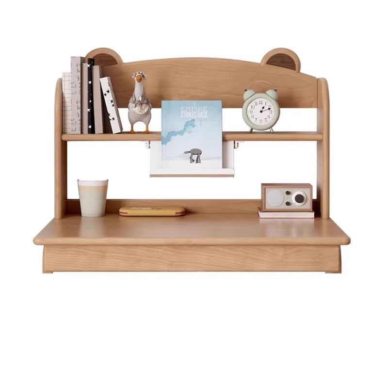 Premium Oak & Beech Solid Wood Multi-Layer Desktop Shelf - Sturdy & Stylish Organizer for Home Office, Study, or Workspace - Perfect for Books, Plants, and Office Supplies